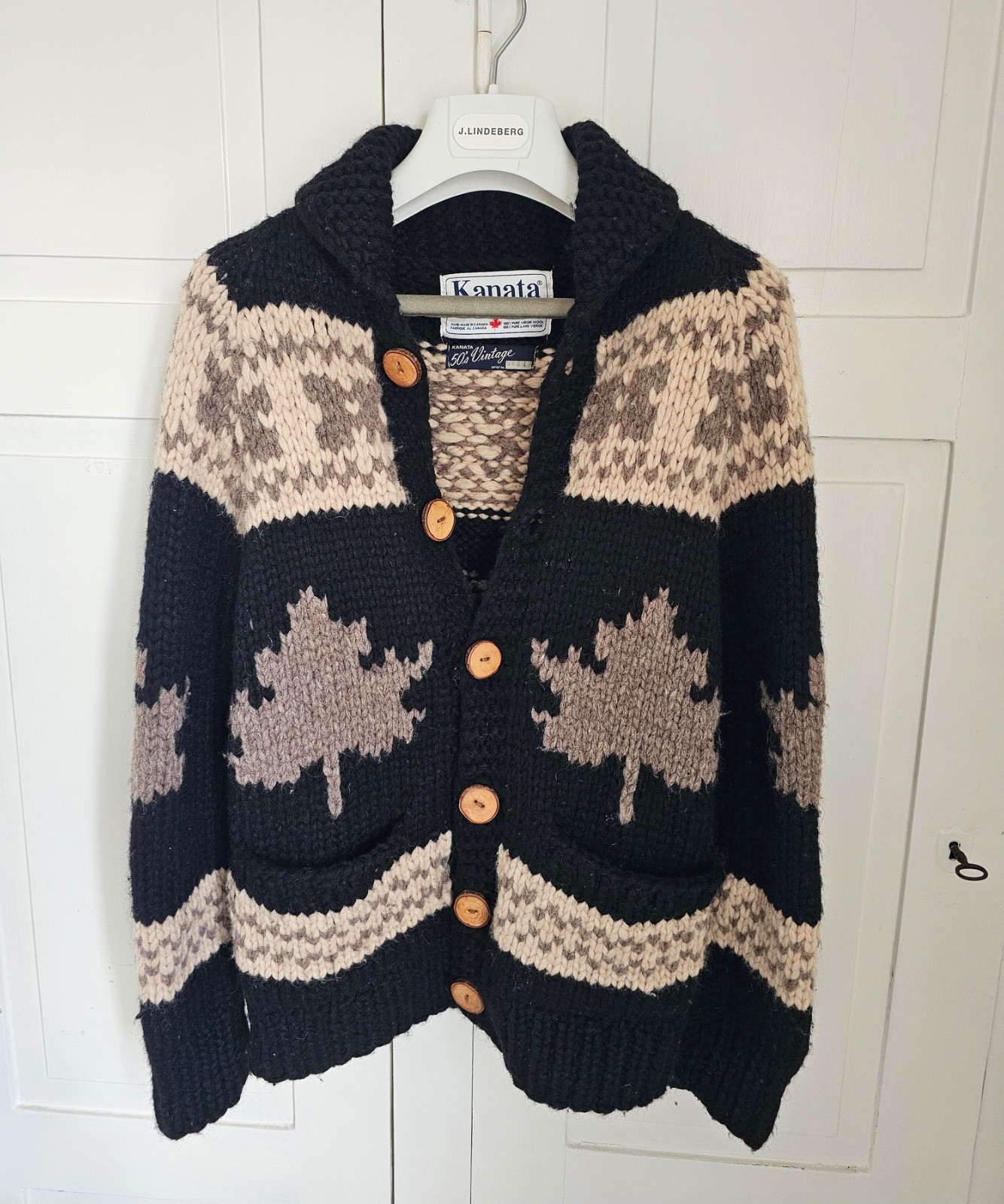 Vintage KANATA Cowichan Wool Cardigan – Heritage – Made in Canada – M – Unisex