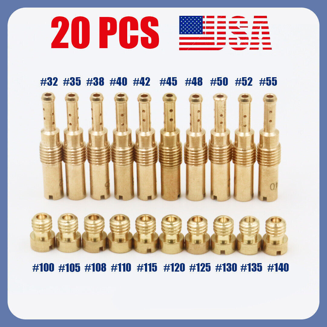 20 PCS Carburetor Main jet kit & Main Slow/Pilot Jet Set For Mikuni PWK PE OKO 20 PCS Carburetor Main jet kit & Main Slow/Pilot Jet Set For Mikuni PWK PE OKO