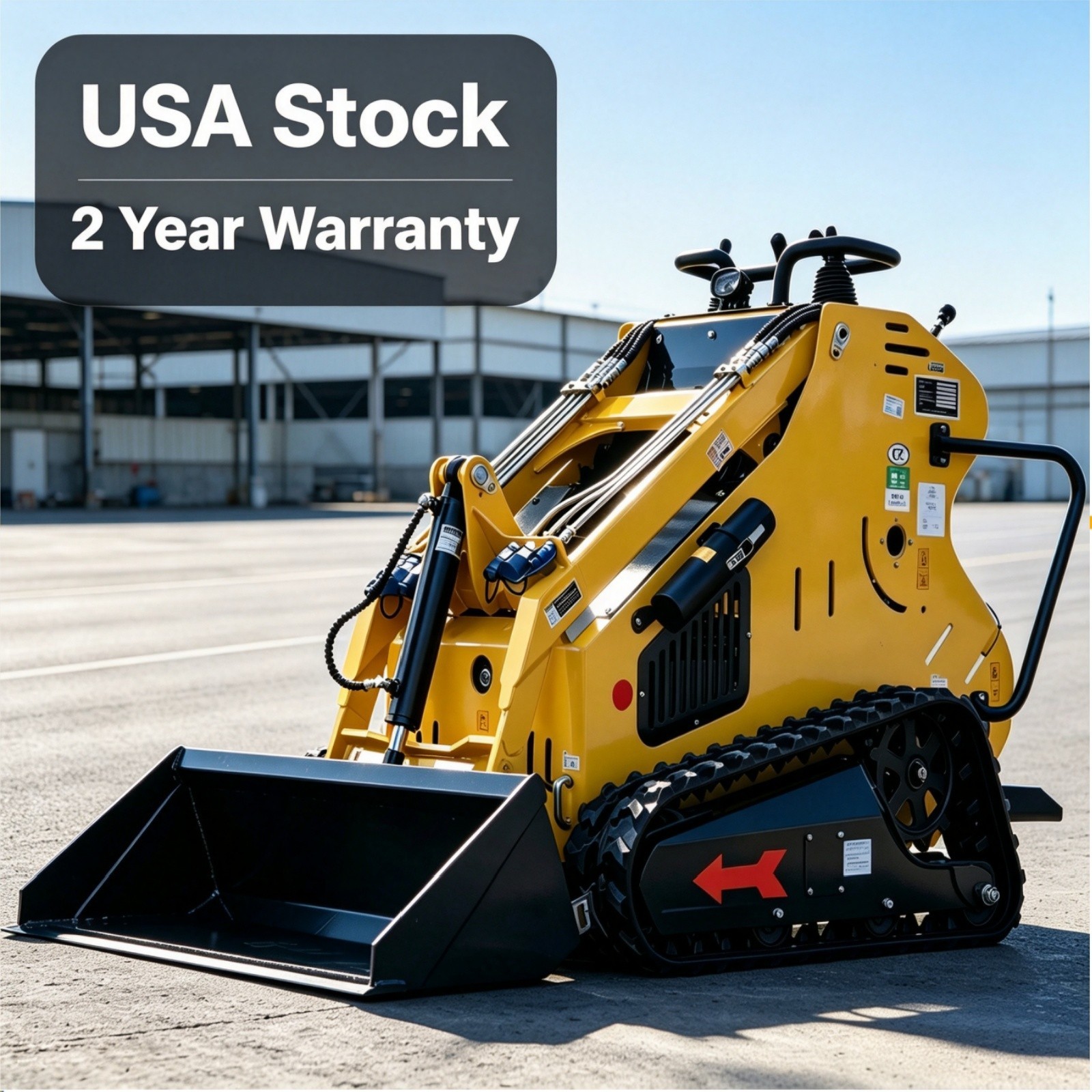 13.5 HP Mini Skid Steer Track Loader Hydraulic Crawler Rato Engine Skid US Stock