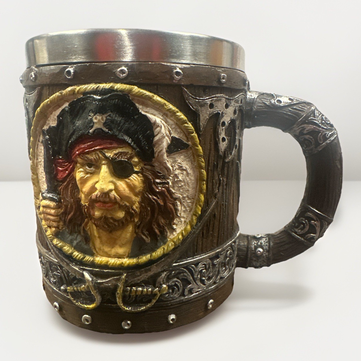 Pirates Caribbean Mug Ebros Seas Pirate Captain Sparrow Hook Tankard Coffee CL Pirates Caribbean Mug Ebros Seas Pirate Captain Sparrow Hook Tankard Coffee CL