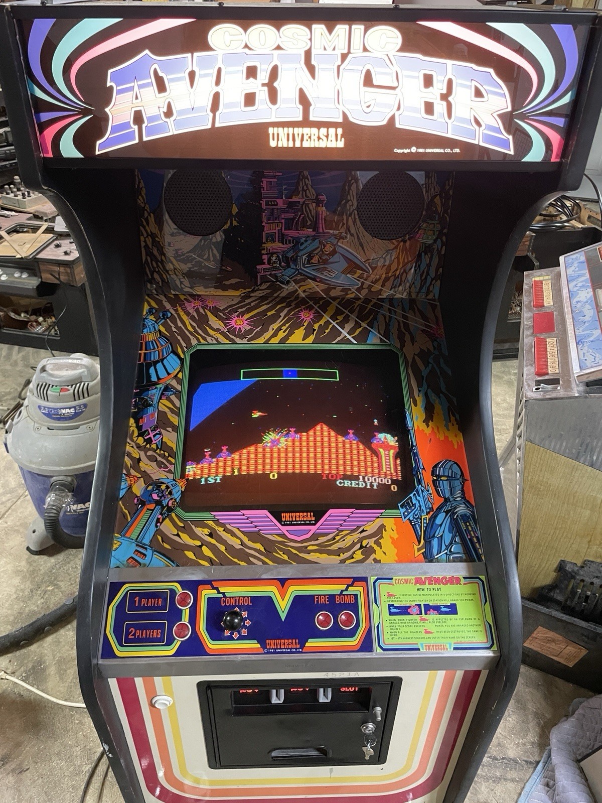 COSMIC AVENGERS by UNIVERSAL COIN-OP CLASSIC Arcade Video Game COSMIC AVENGERS by UNIVERSAL COIN-OP CLASSIC Arcade Video Game