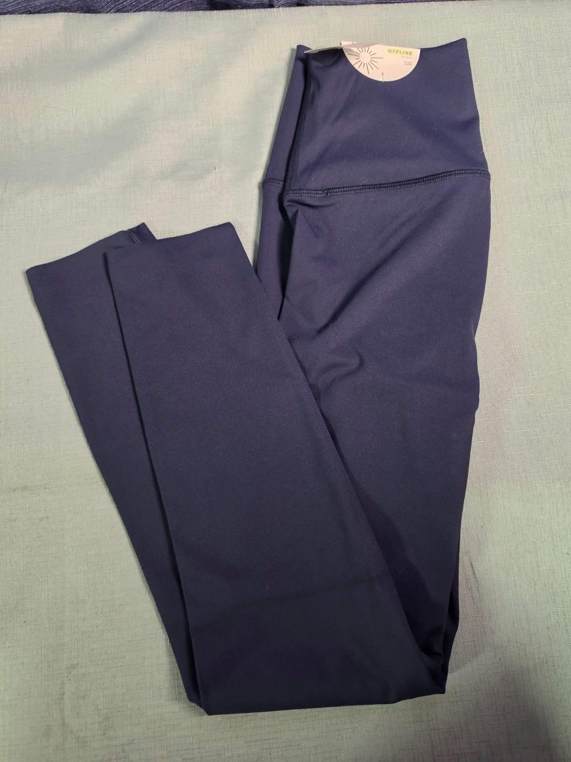 OFFLINE by Aerie Goals High Waisted 7/8 Leggings S Short Steel Blue NWT