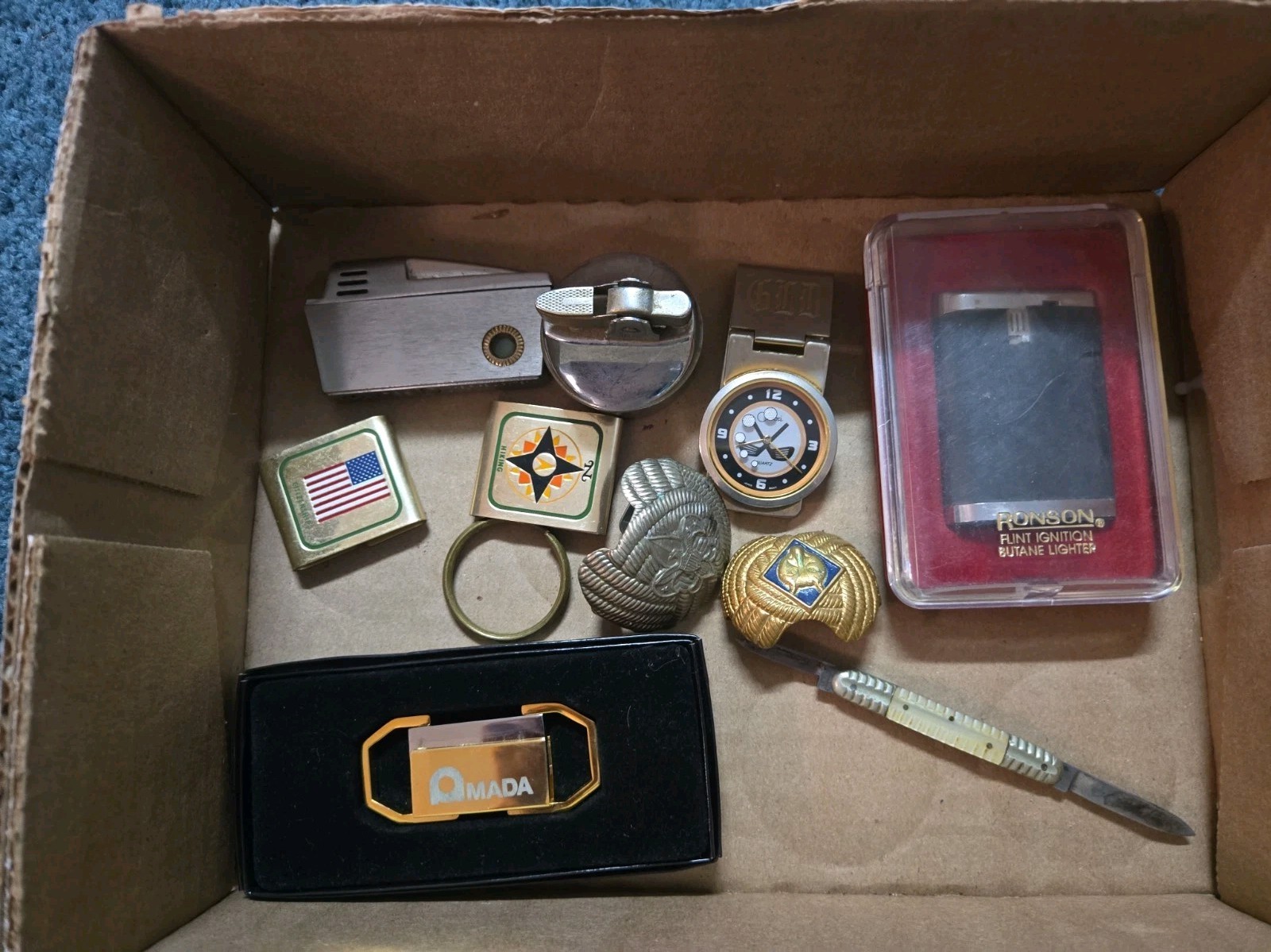 Vintage Estate Lot: Ronson Varaflame & Flamex Lighters, 1920s Argyle Antique...