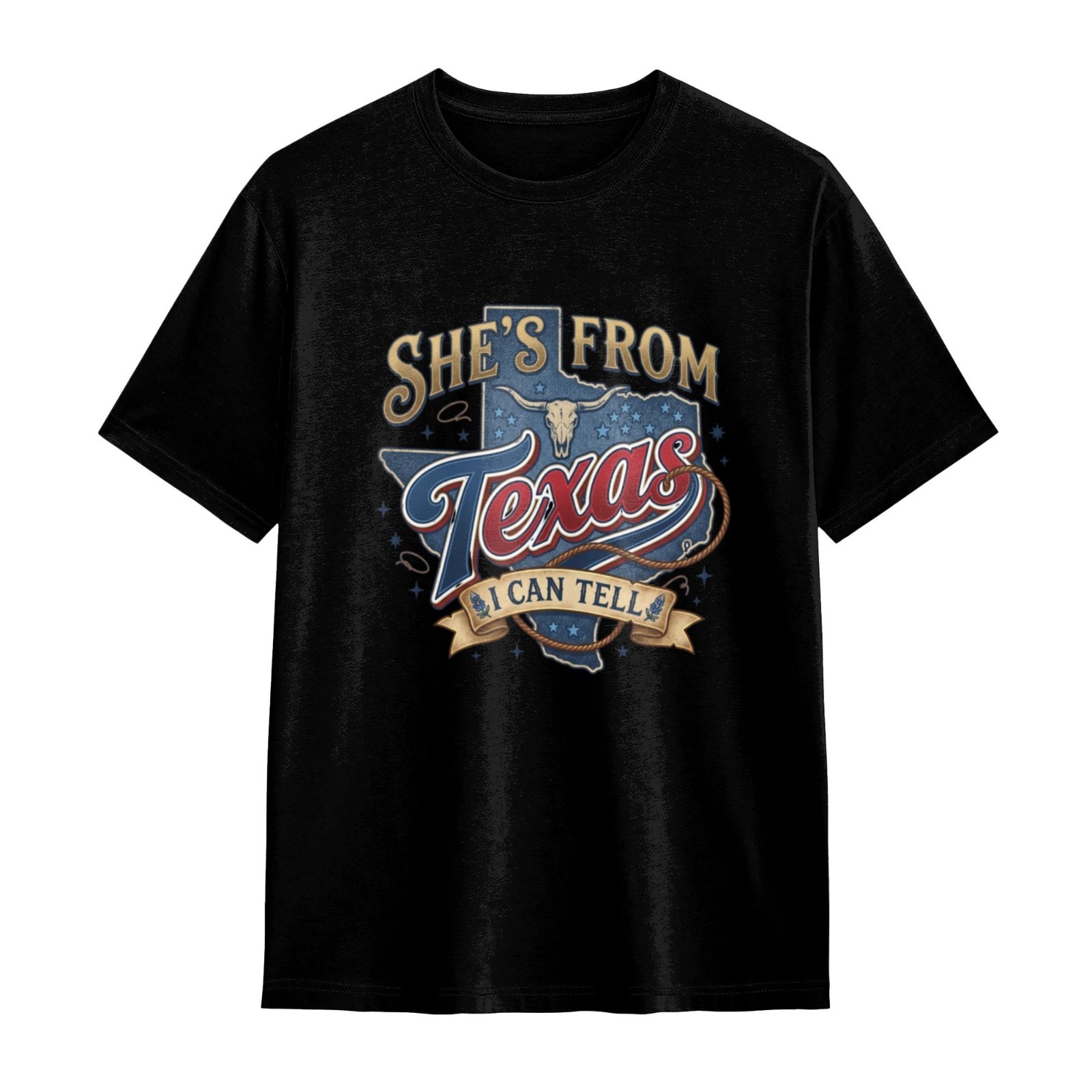 Vintage Texas Map Western Patriotic T-Shirt For Texas Fan