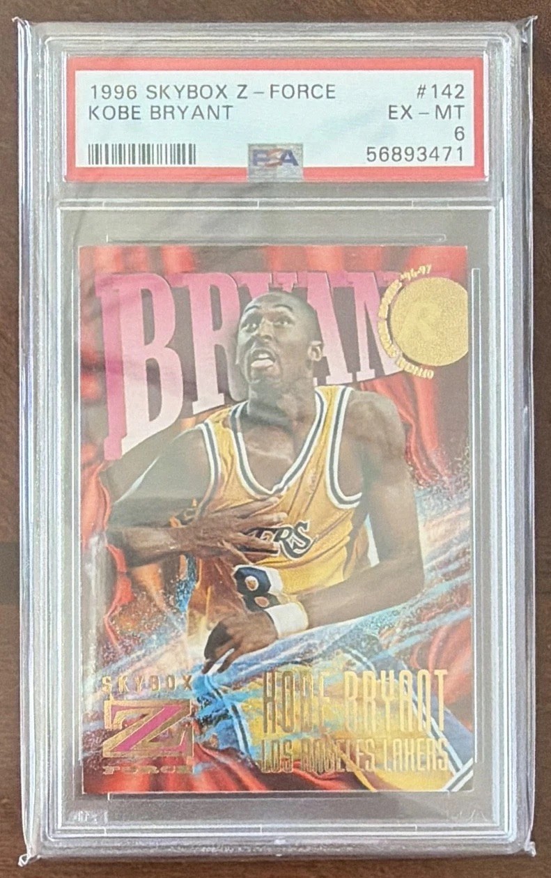 Kobe Bryant Rookie 1996-97 Skybox Z-Force #142 PSA 6 Kobe Bryant Rookie 1996-97 Skybox Z-Force #142 PSA 6
