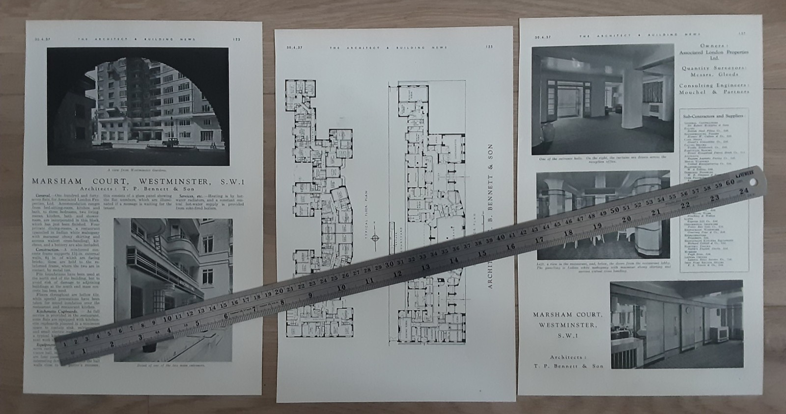 1937 Press Cutting Westminster Victoria Marsham Court Art Deco Architect London 1937 Press Cutting Westminster Victoria Marsham Court Art Deco Architect London
