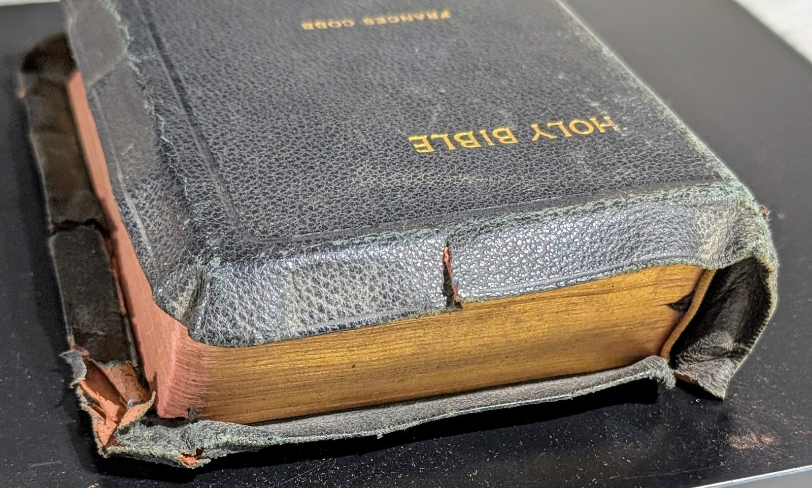 Vintage 1929 Holy Bible With Helps Norwood Press USA Gilt Illustrated Nelson Lth