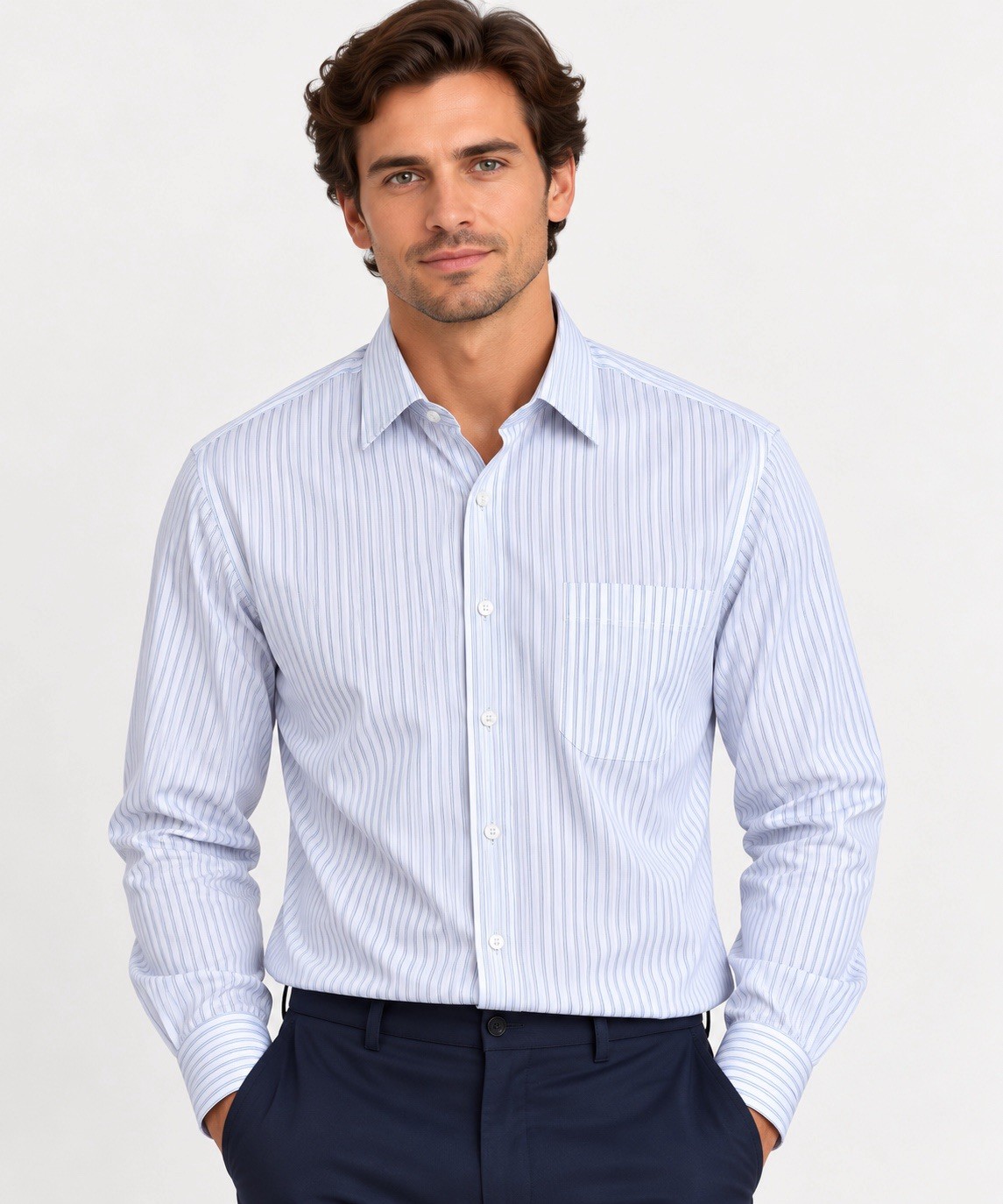 Noble House 💜 Shirt Men Large White Purple Stripe Long Sleeve Office Noble House 💜 Shirt Men Large White Purple Stripe Long Sleeve Office