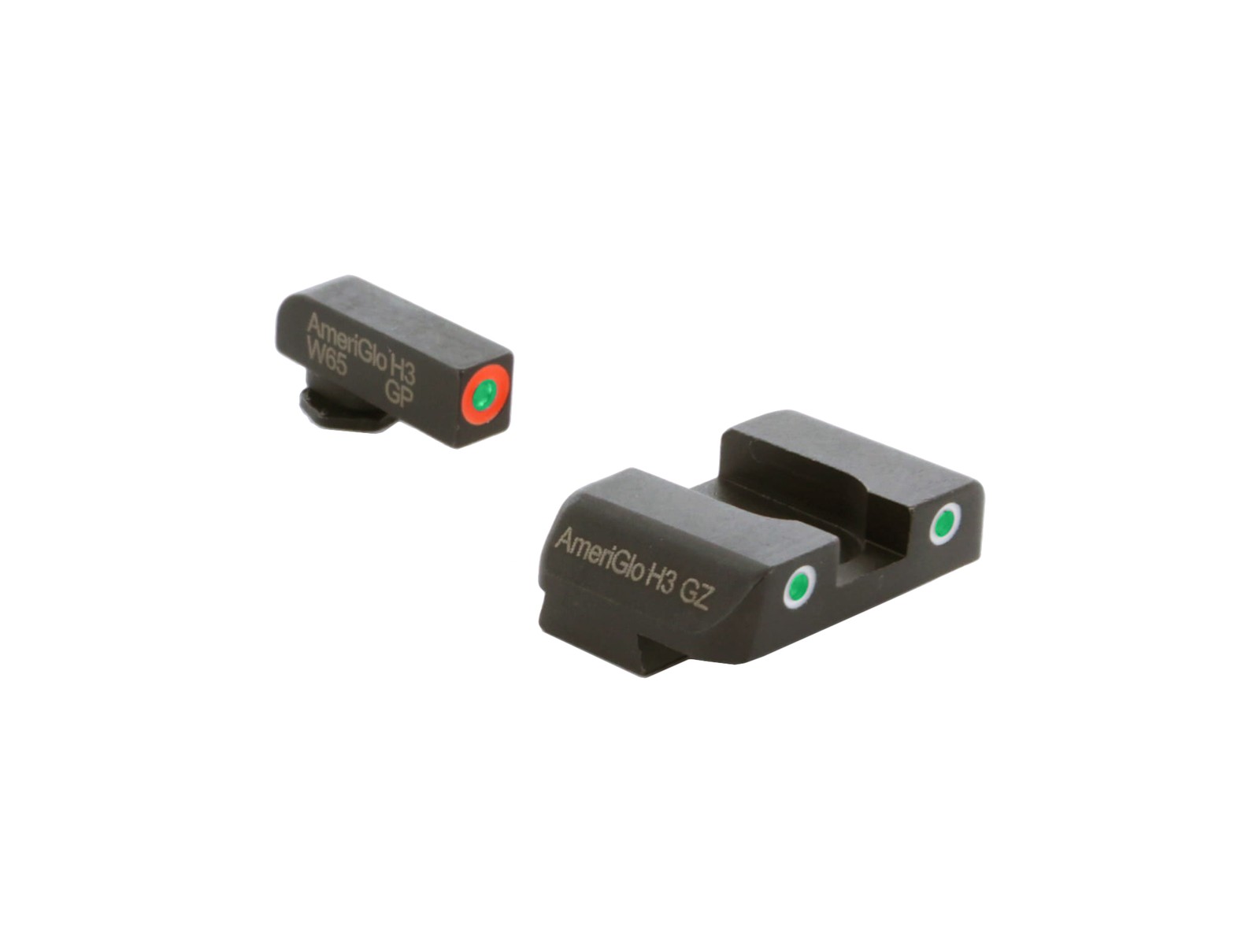 AMERIGLO Pro-Glo Grn Tritium Orng Outline/Grn Tritium Wht Outline Night Sight