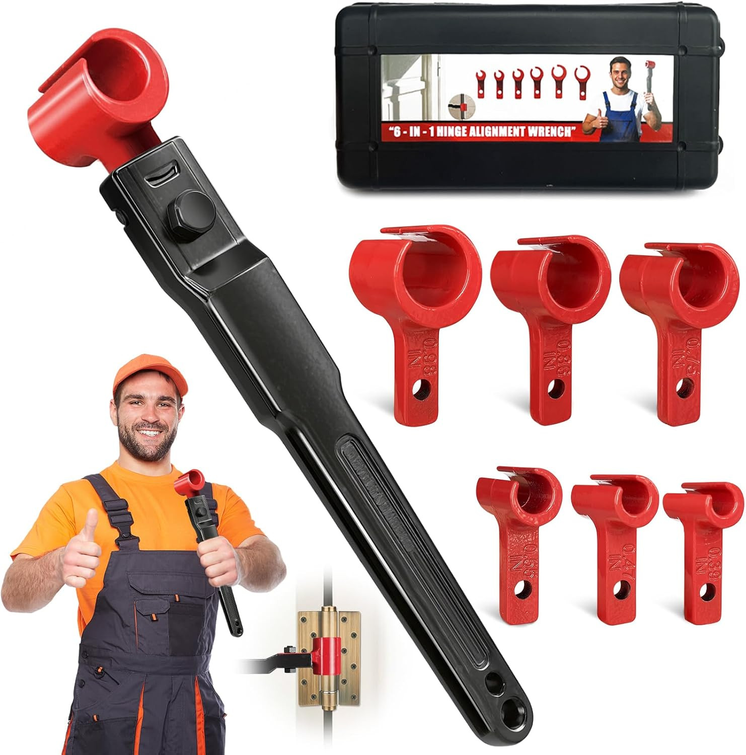 6 in 1 Door Hinge Adjustment Tool Kit Door Gap Adjustment Tool for Precise Hinge