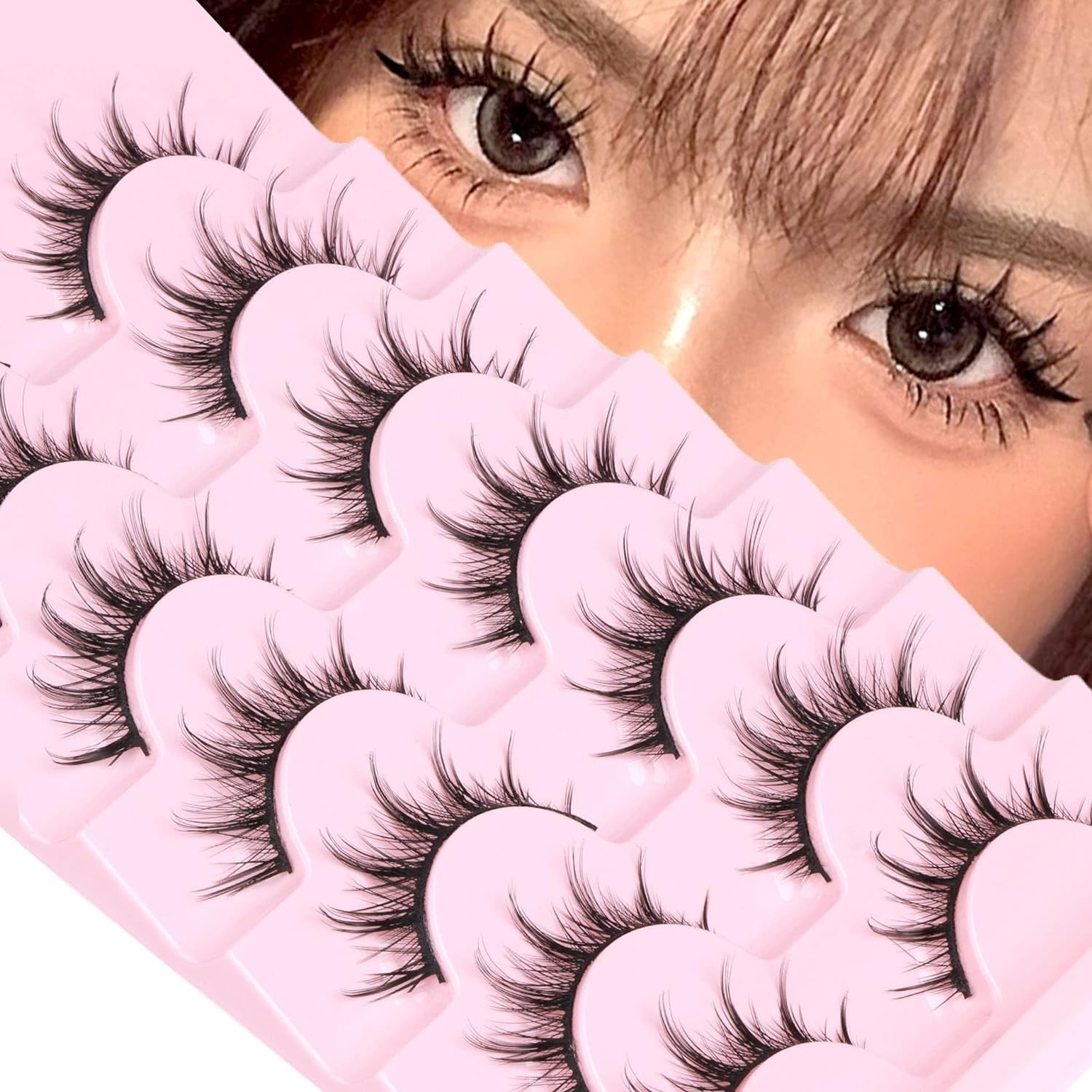 Manga Lashes Natural Look False Eyelashes Anime Lashes Mink Wispy Fluffy Spiky 3 Manga Lashes Natural Look False Eyelashes Anime Lashes Mink Wispy Fluffy Spiky 3
