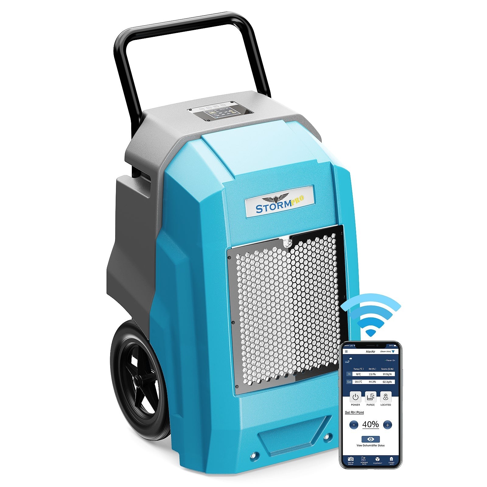 ALORAIR 4PCS 180 PPD Industrial Dehumidifier with Pump for Water Damage Restore