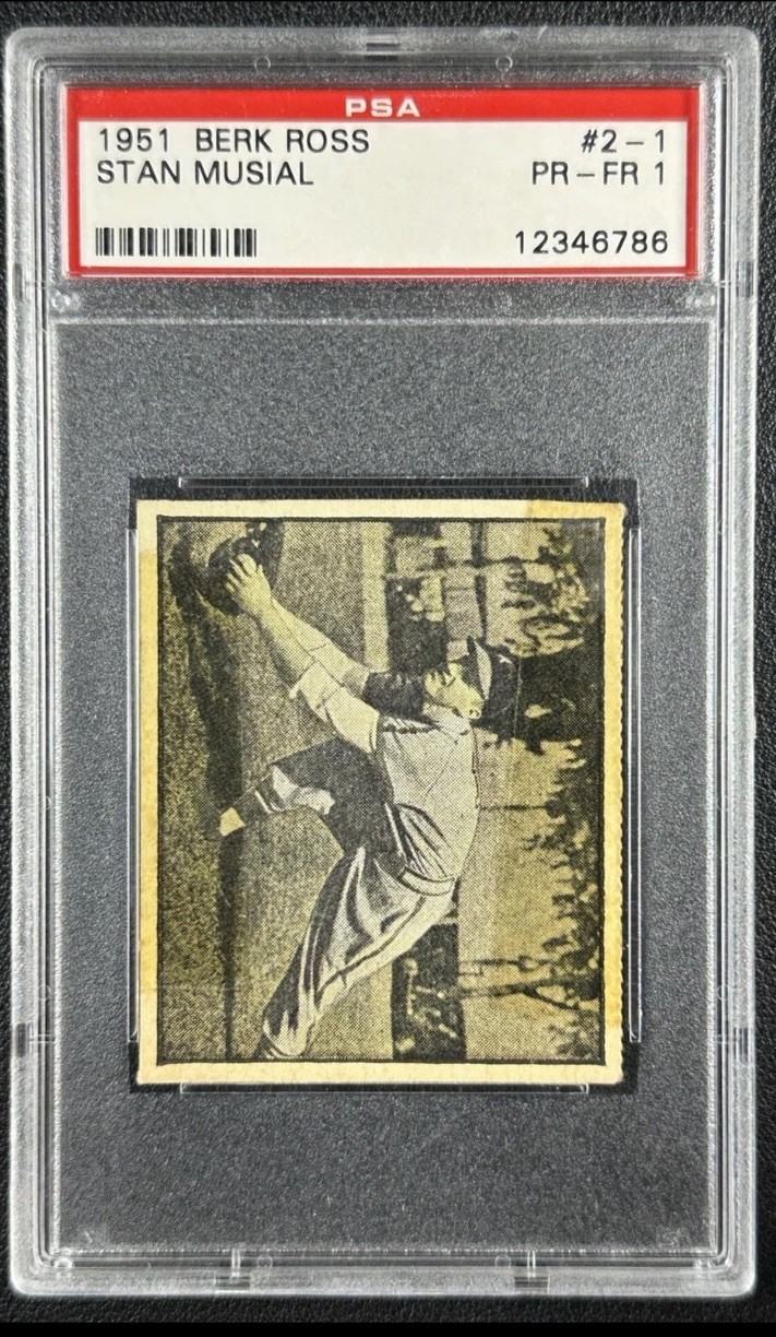 1951 BERK ROSS #2🔥Stan Musial🔥HOF🔥PSA 1 1951 BERK ROSS #2🔥Stan Musial🔥HOF🔥PSA 1
