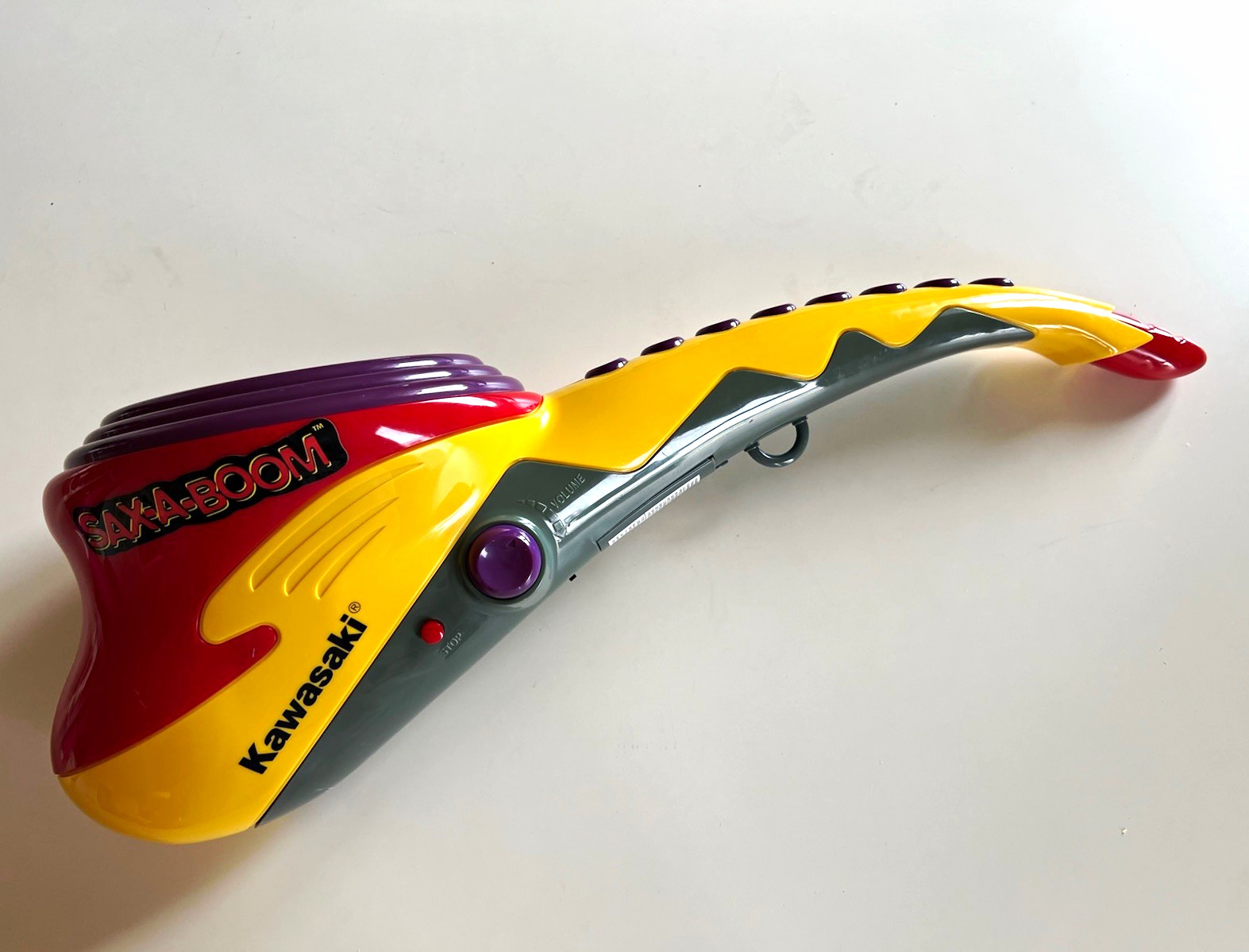 Vintage 1998 Kawasaki Sax-A-Boom Toy Saxophone WORKS Tested Rare Jack Black Vintage 1998 Kawasaki Sax-A-Boom Toy Saxophone WORKS Tested Rare Jack Black