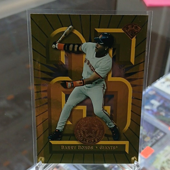 Donruss 1997 Leaf 22 Karat Gold Leaf Stars - Barry Bonds #16 /2500 Donruss 1997 Leaf 22 Karat Gold Leaf Stars - Barry Bonds #16 /2500