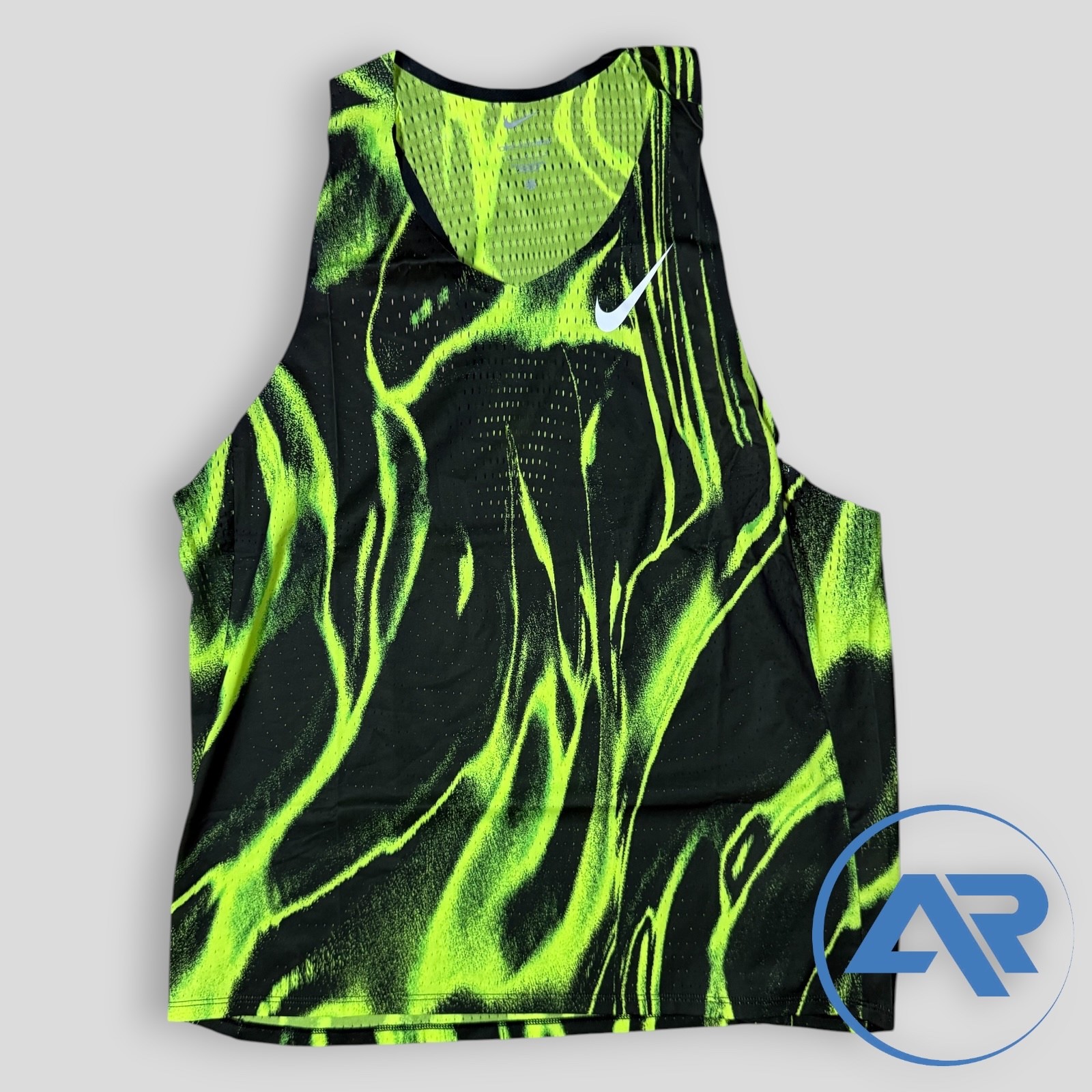 Nike AeroSwift Dri-Fit ADV Running Singlet Volt/Black Mens Size S HV2643-702 Nike AeroSwift Dri-Fit ADV Running Singlet Volt/Black Mens Size S HV2643-702