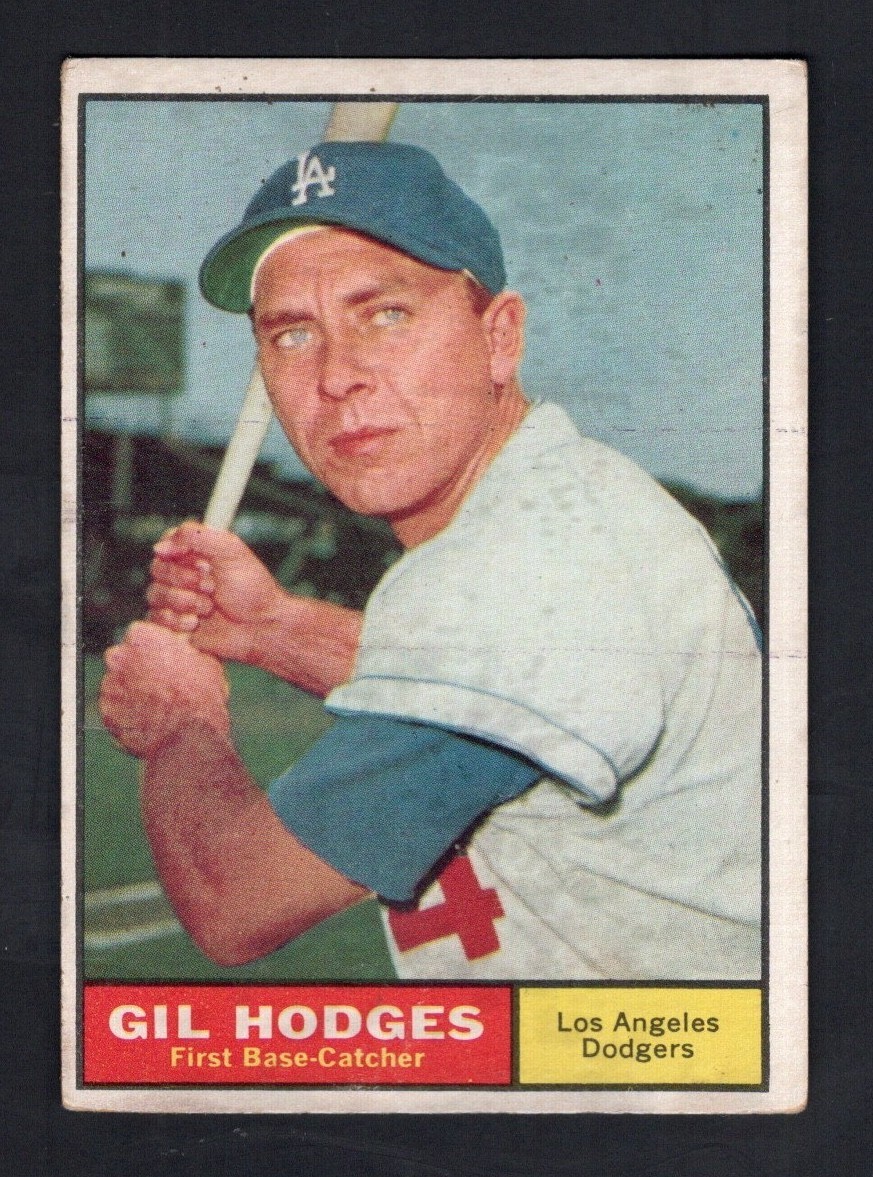 1961 Topps Baseball Card #460 Gil Hodges HOF LA Dodgers GD-VG 1961 Topps Baseball Card #460 Gil Hodges HOF LA Dodgers GD-VG
