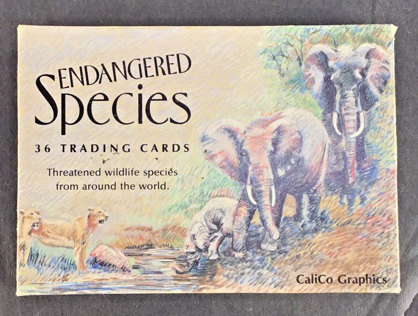 vtg SEALED 1990 Endangered Species 36 wildlife Trading Cards CaliCo Graphics vtg SEALED 1990 Endangered Species 36 wildlife Trading Cards CaliCo Graphics