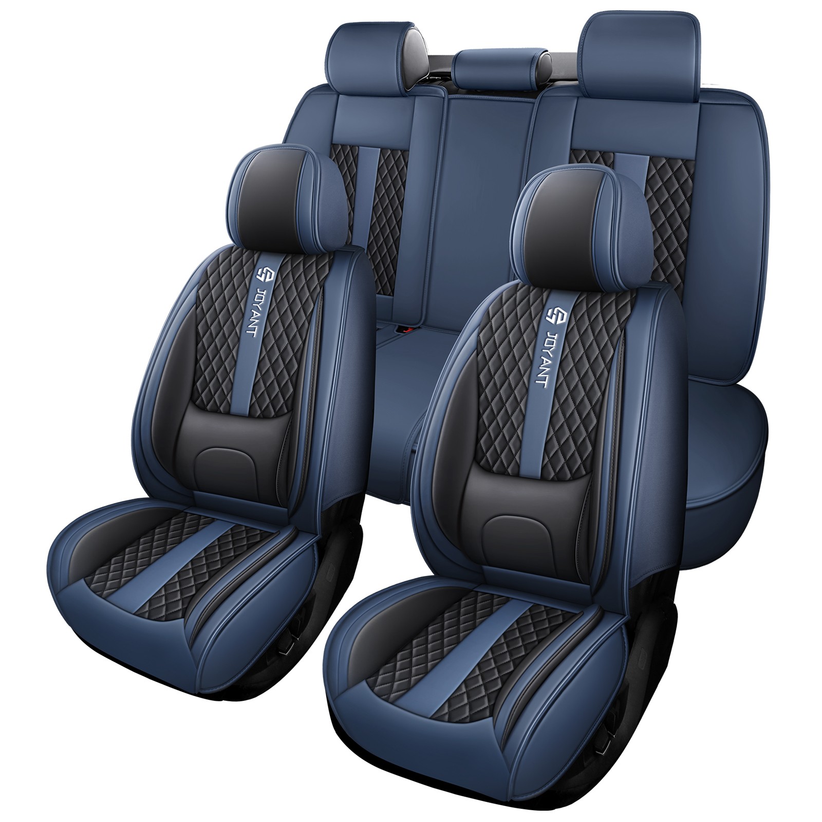 5-Seats Car Seat Covers Nappa Leather Front Rear Cushion Full Set Universal