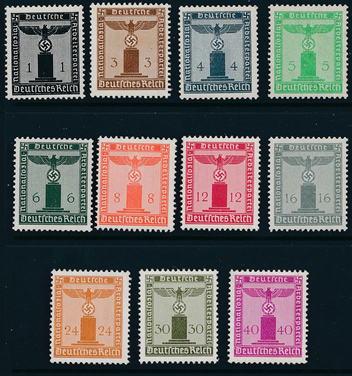 Selection Stamp Selection Germany Official WWII 3rd Reich Franchise 1 MNH