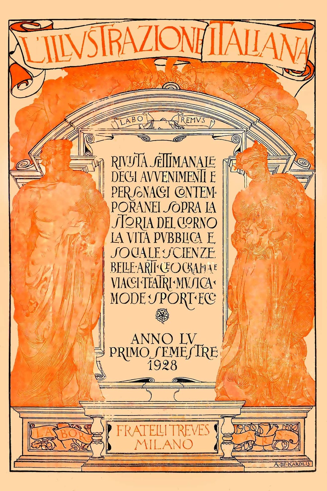 🎨 L\'Illustrazione Italiana 1928 Poster - 24x36” Vintage Home Decor 🇮🇹 🎨 L\'Illustrazione Italiana 1928 Poster - 24x36” Vintage Home Decor 🇮🇹
