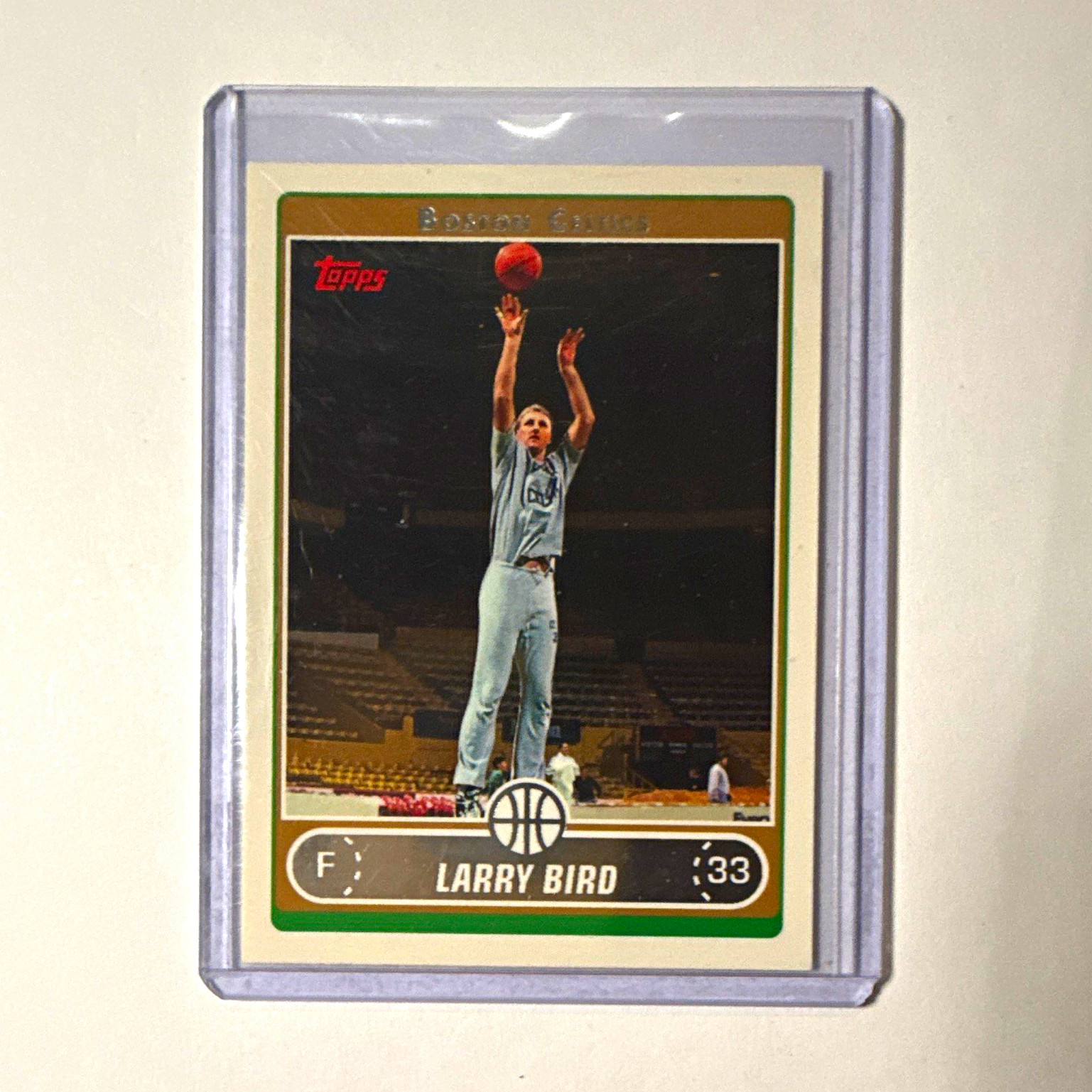 Topps 2006-07 Larry Bird Gray Sweats Shooting Base Set #33 Celtics NBA Topps 2006-07 Larry Bird Gray Sweats Shooting Base Set #33 Celtics NBA
