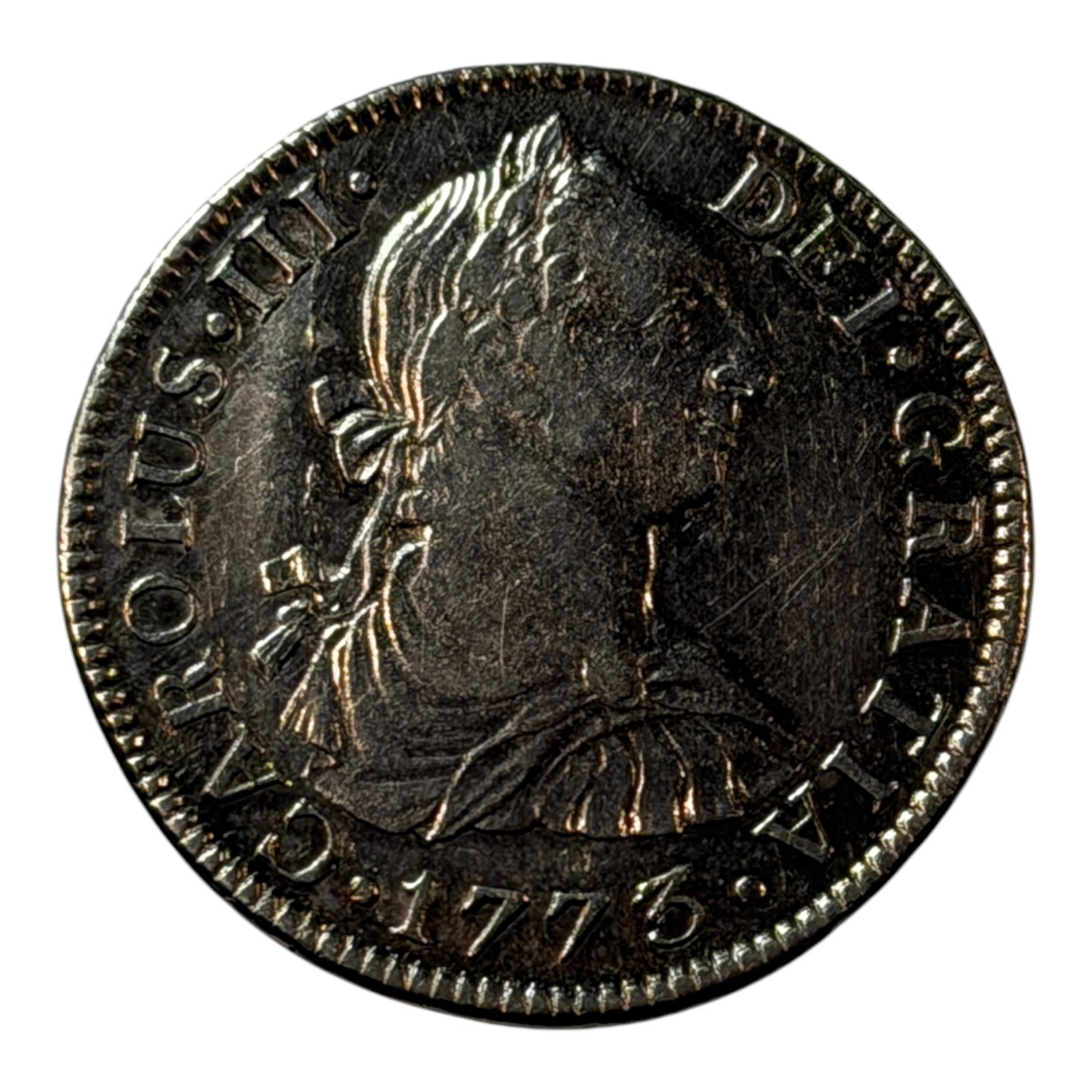 1773 MO Mexico 2 Reales Silver Charles III Higher Grade Old Cleaning D6