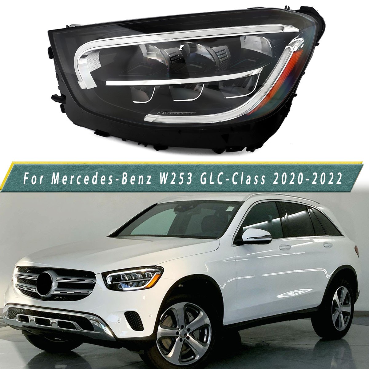 LED Headlight FITS 2020-2022 Mercedes-Benz GLC300 GLC-Class Left LH 2539069103 LED Headlight FITS 2020-2022 Mercedes-Benz GLC300 GLC-Class Left LH 2539069103