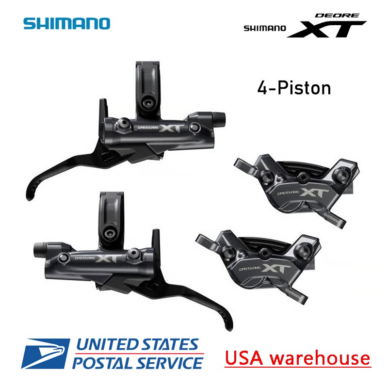Shimano XT BL-M8200 BR-M8220 4 Piston Hydraulic Disc Brake Set Front & Rear MTB Shimano XT BL-M8200 BR-M8220 4 Piston Hydraulic Disc Brake Set Front & Rear MTB
