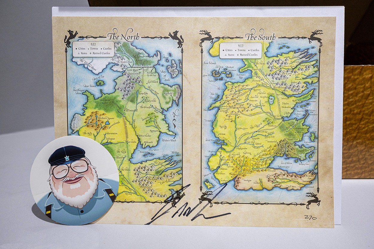George R. R. Martin SIGNED Map (#270) + Limited Edition Box (#0191/3000) – Publi George R. R. Martin SIGNED Map (#270) + Limited Edition Box (#0191/3000) – Publi