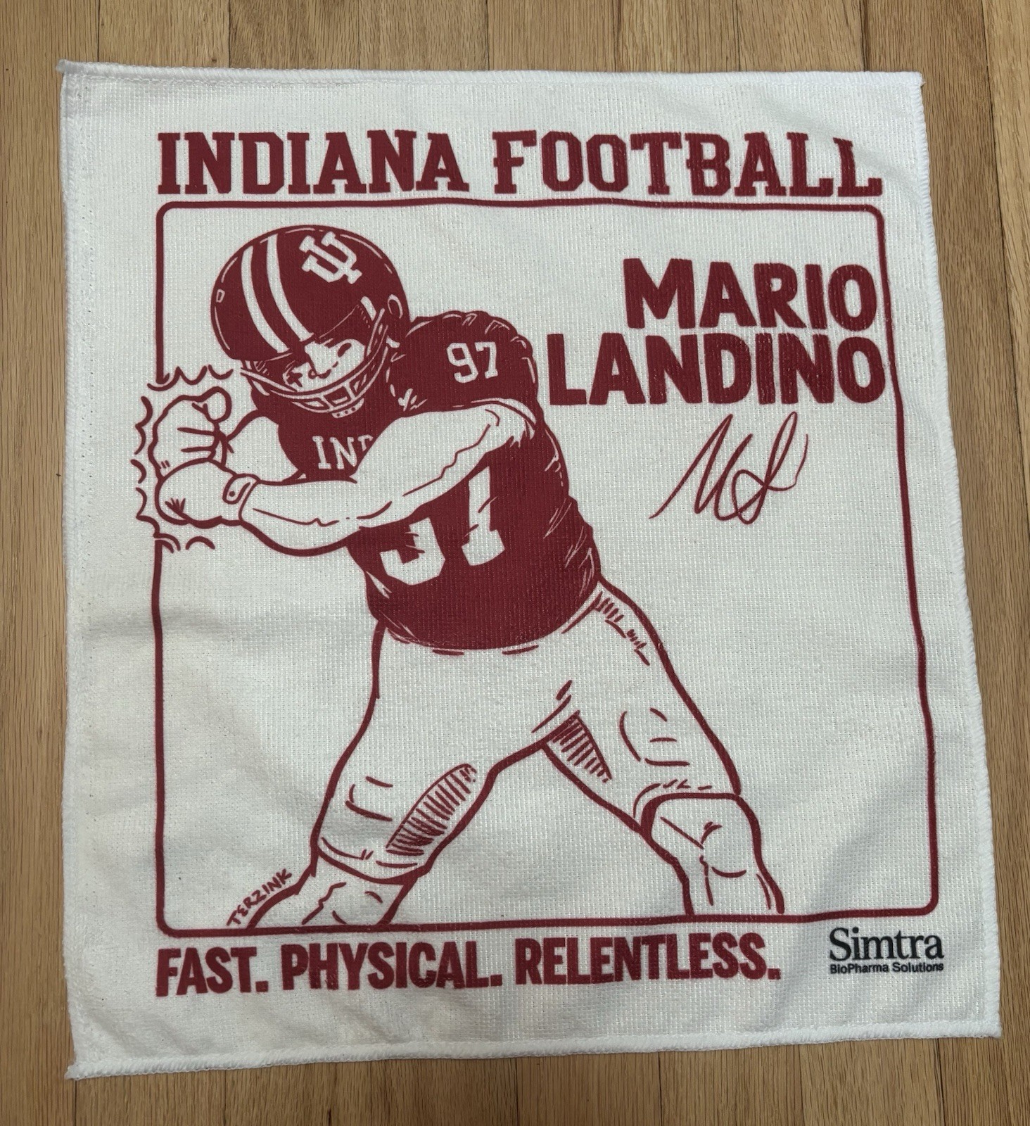 Indiana Hoosiers Football Gameday Rally Towel Mario Landino #97 2026 Cignetti IU Indiana Hoosiers Football Gameday Rally Towel Mario Landino #97 2026 Cignetti IU
