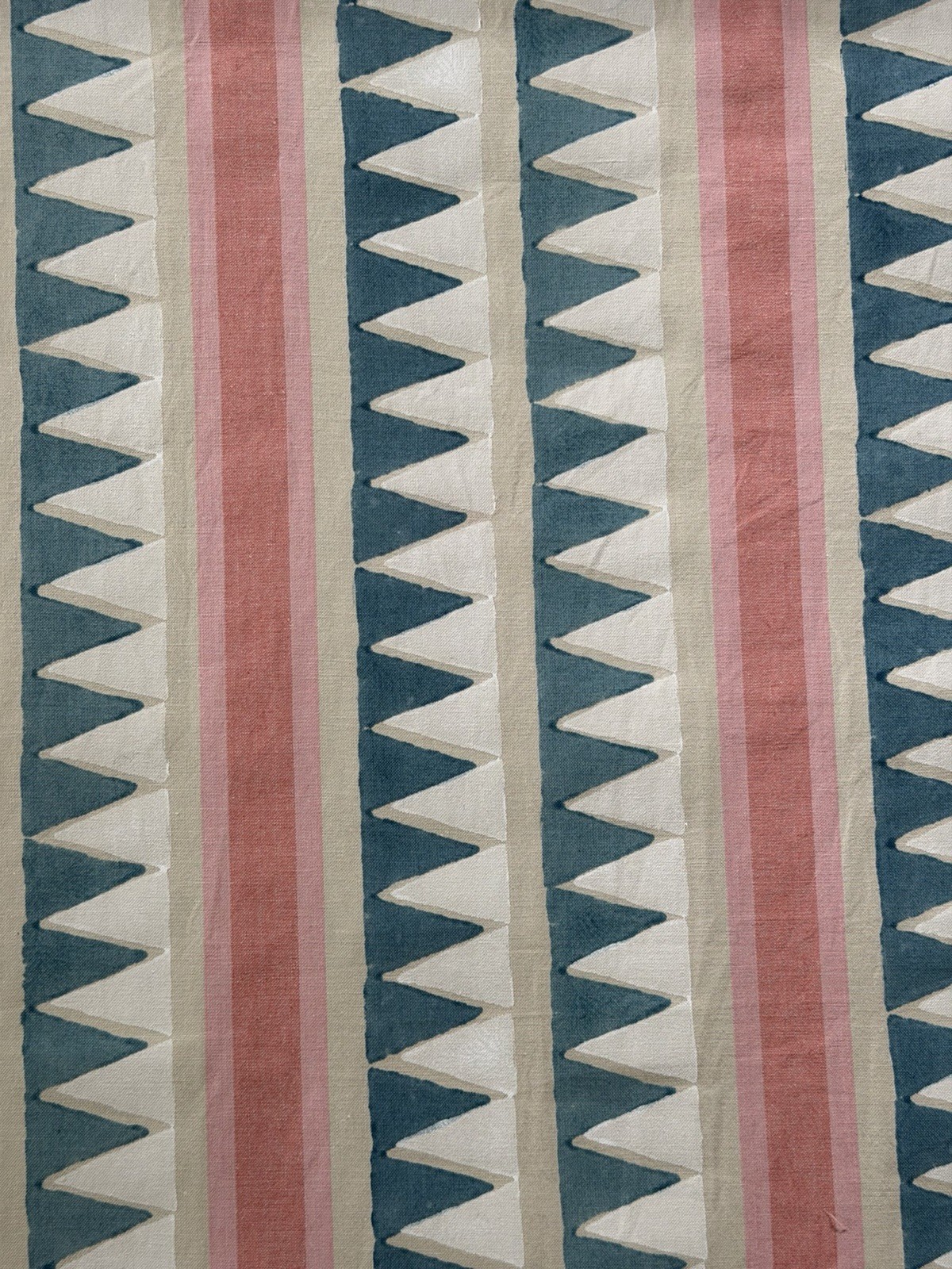 Thibaut Lomita Stripe French Blue And Coral Fabric 2 1/2 yards Thibaut Lomita Stripe French Blue And Coral Fabric 2 1/2 yards