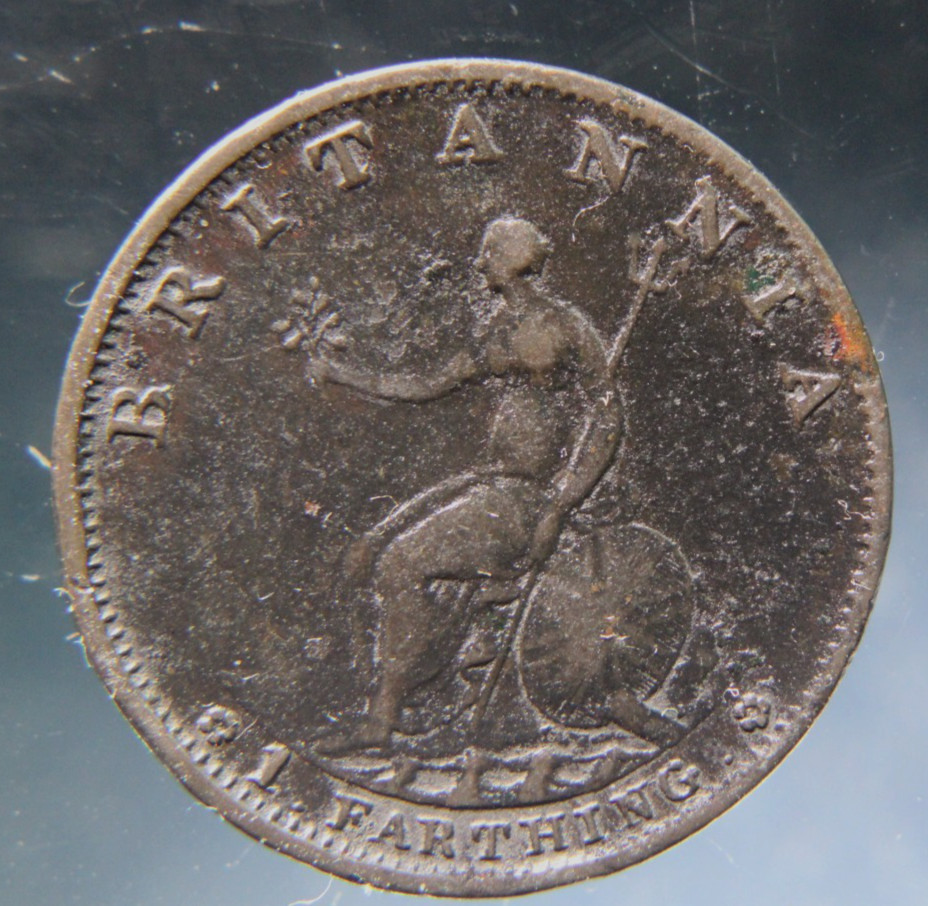 Great Britain, Farthing, 1799 copper coin, George III Great Britain, Farthing, 1799 copper coin, George III