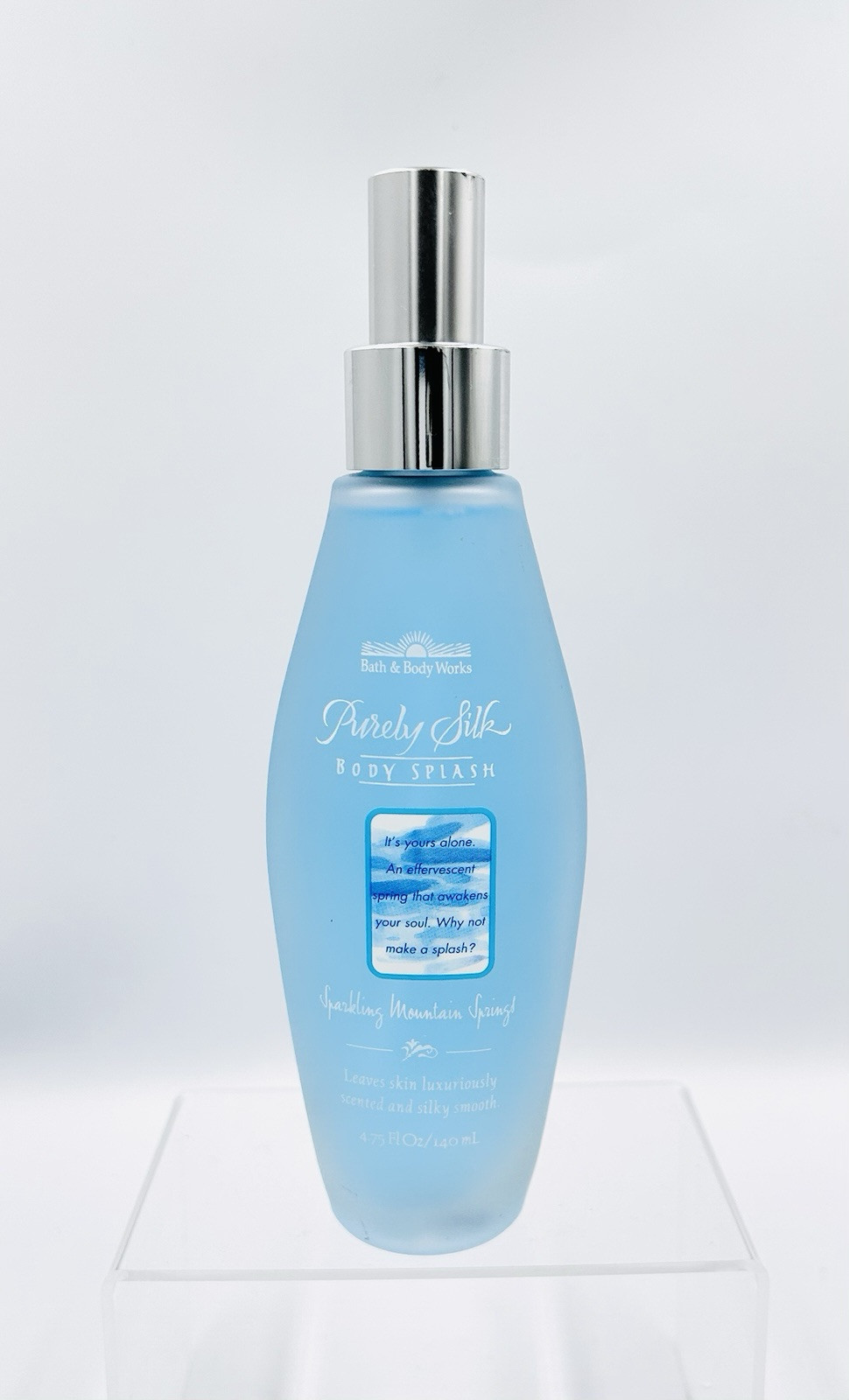 RARE Bath & Body Works Purely Silk Body Splash Sparkling Mountain Springs Spray