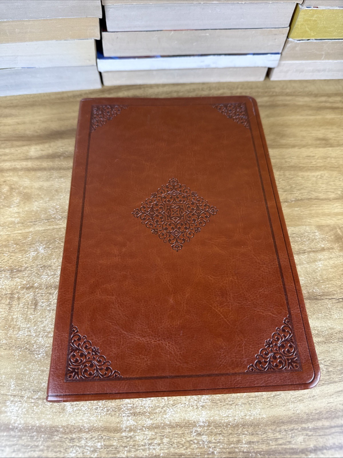 Holy Bible ESV Large Print Thinline Crossway Brown TruTone Faux Leather 2016