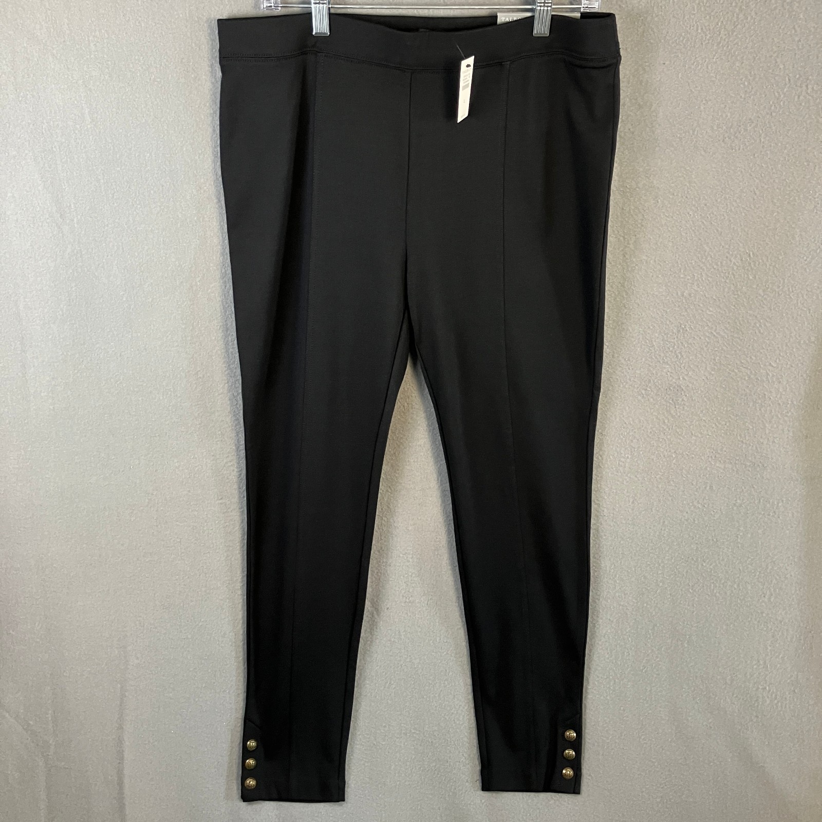 Talbots Women\'s Skinny Ankle Pants Size L Black NWT