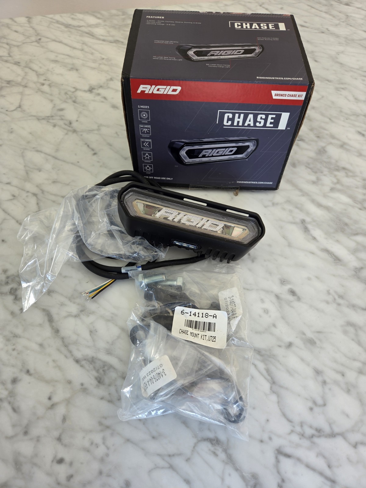 Rigid Industries 2021 Bronco Chase LED Tail Light Kit w/ Mounting Bracket -