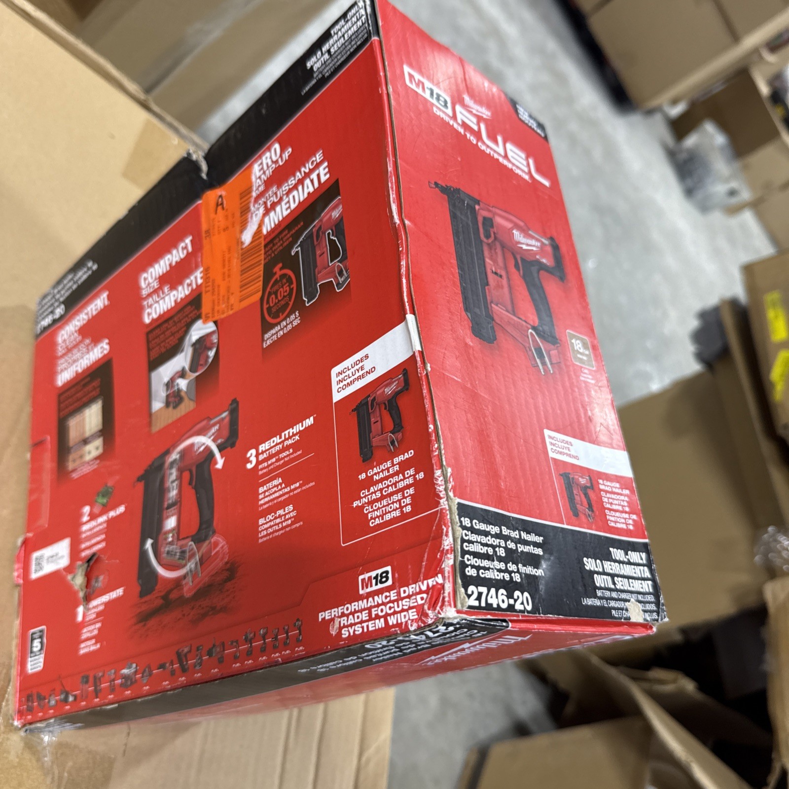 Milwaukee M18 FUEL 18V Cordless 18 Gauge Brad Nailer Tool Only 2746-20 Milwaukee M18 FUEL 18V Cordless 18 Gauge Brad Nailer Tool Only 2746-20
