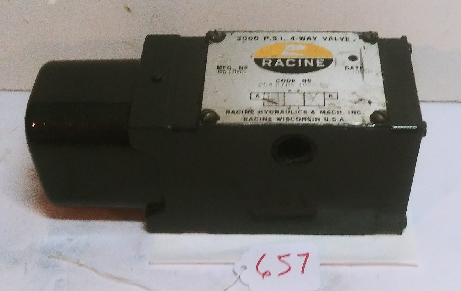 Racine Hydraulic Directional Valve OD4 DTHS 1025 05 (657) Racine Hydraulic Directional Valve OD4 DTHS 1025 05 (657)