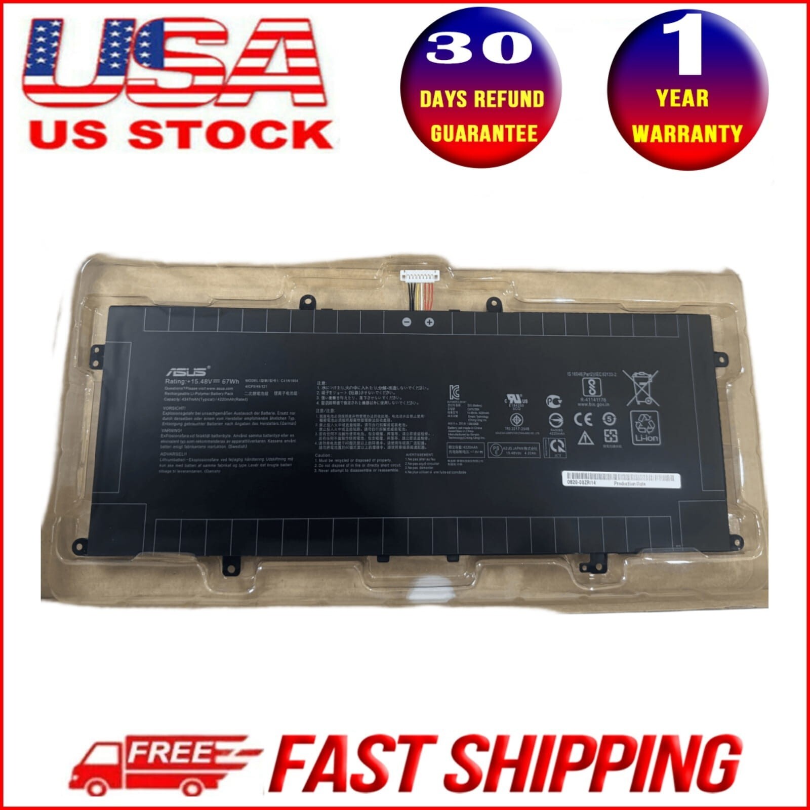 C41N1904 New Genuine Battery for Asus UX325JA UX325EA UX363EA UM425IA UX425JA