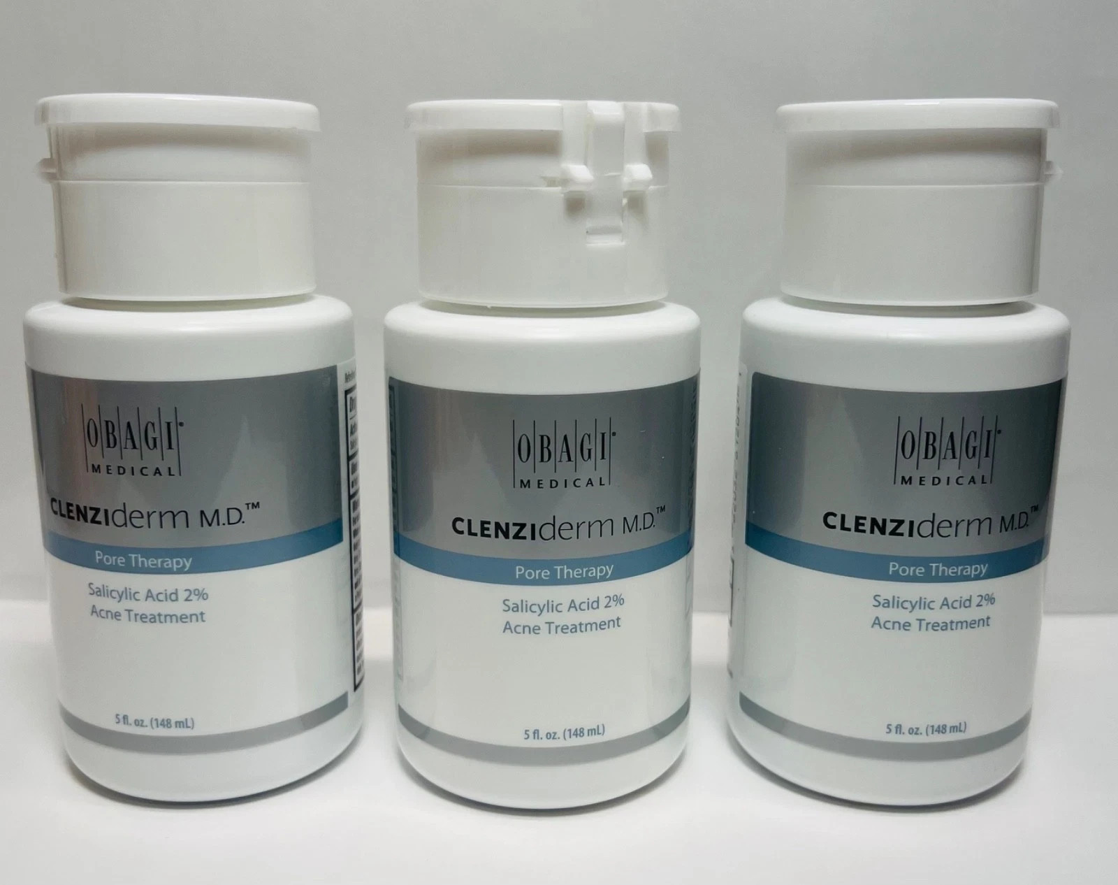 OBAGI CLENZIDERM PORE THERAPY 5 OZ BRAND NEW Exp 09/2027 3 PACK - AUTHENTIC