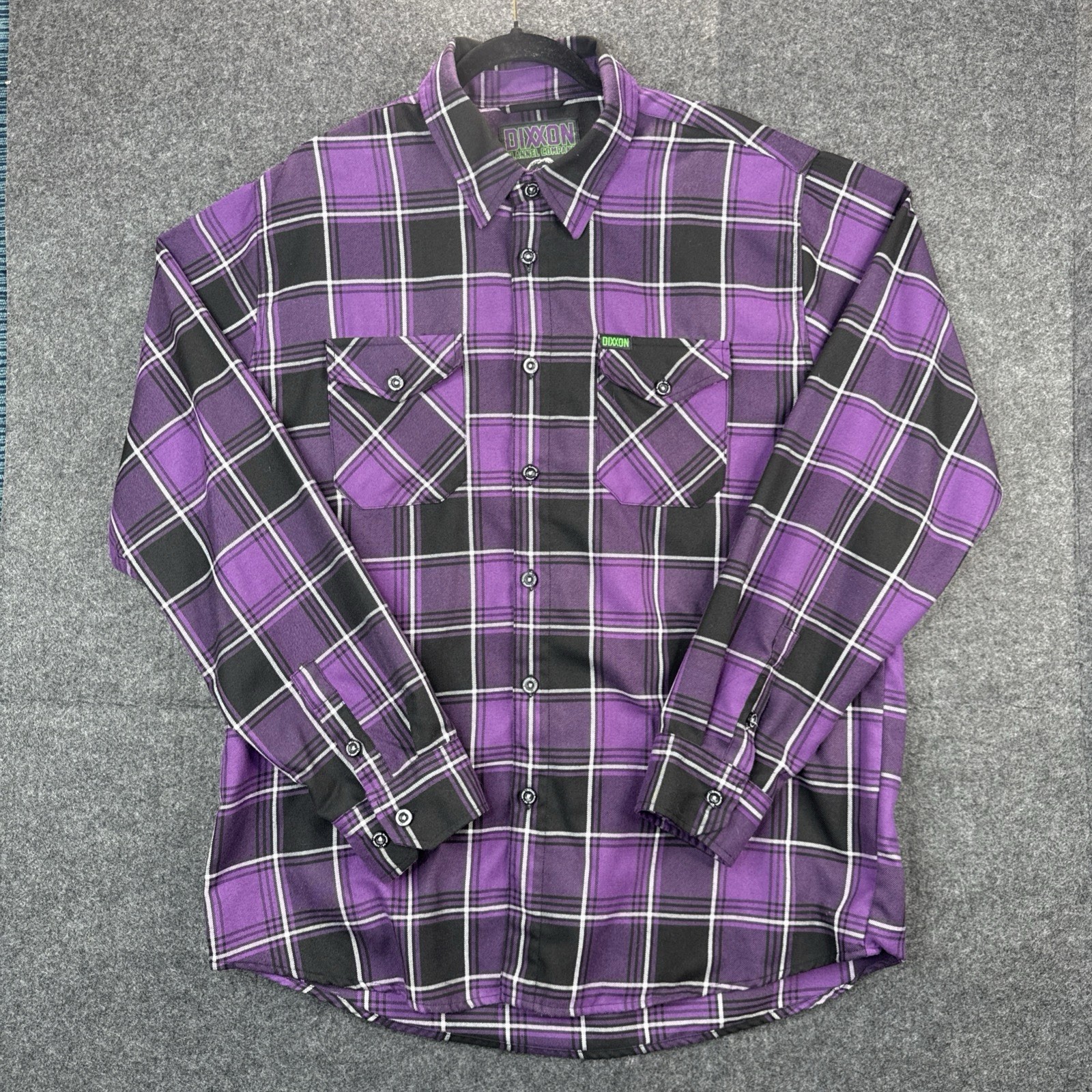 Dixxon Flannel Size Extra Large Purple Plaid The Regan NWOT Skater Grunge Dixxon Flannel Size Extra Large Purple Plaid The Regan NWOT Skater Grunge