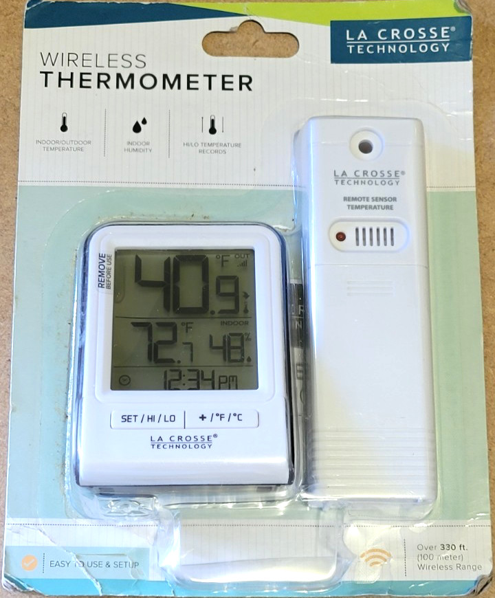 La Crosse Technology Wireless Thermometer Model 308-1409WT-TBP La Crosse Technology Wireless Thermometer Model 308-1409WT-TBP