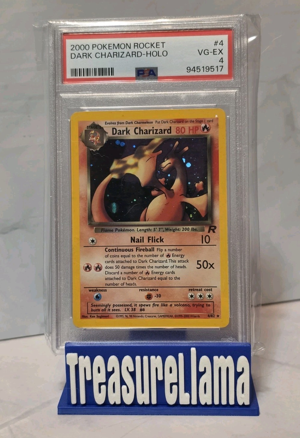 2000 POKEMON ROCKET #4 DARK CHARIZARD-HOLO PSA 4 2000 POKEMON ROCKET #4 DARK CHARIZARD-HOLO PSA 4
