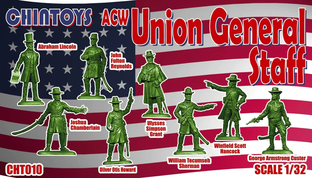 CHINTOYS CHT010 AMERICAN CIVIL WAR UNION GENERAL STAFF 8 FIGURES- BLUE CHINTOYS CHT010 AMERICAN CIVIL WAR UNION GENERAL STAFF 8 FIGURES- BLUE
