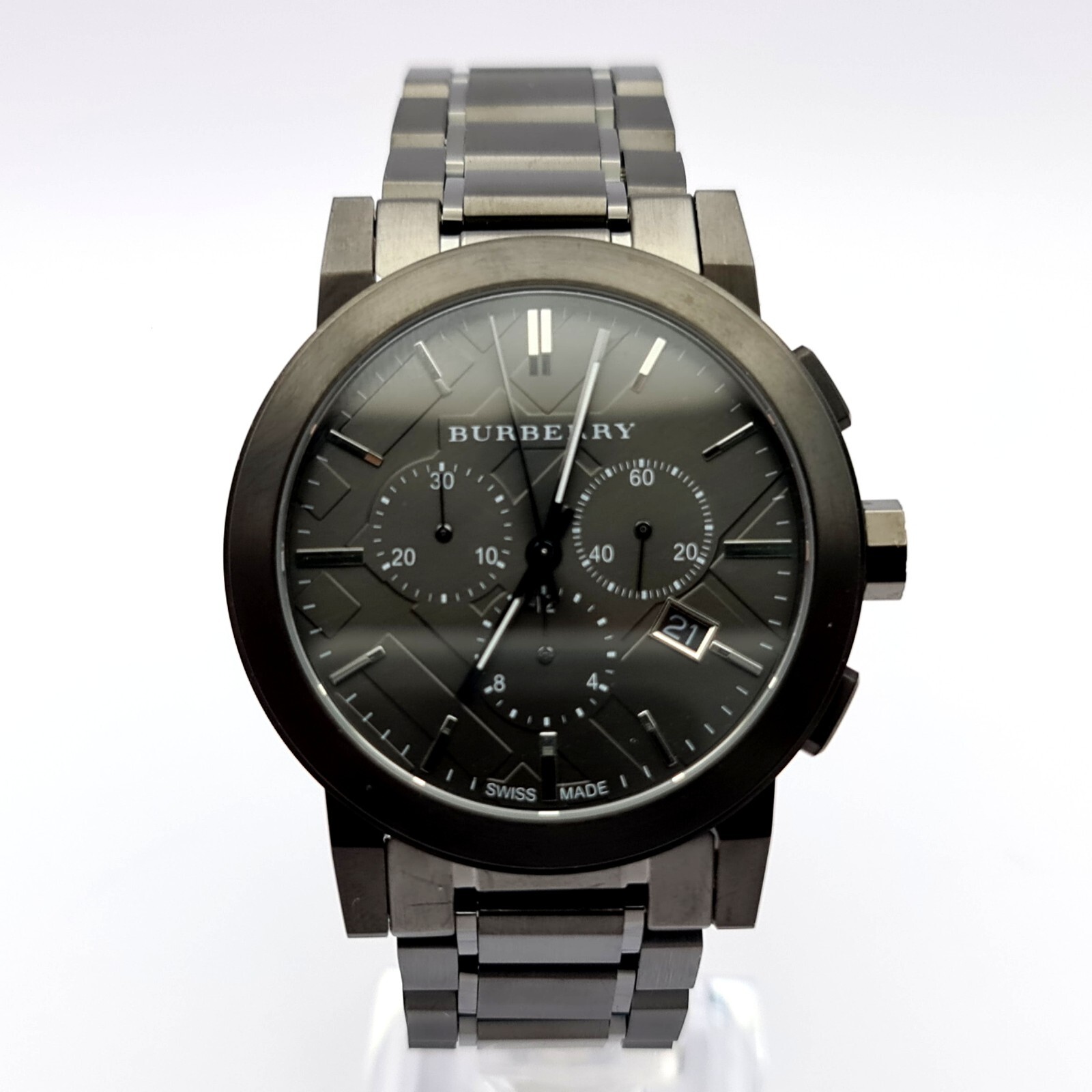 NEW BURBERRY BU9354 MENS BLACK GREY DIAL THE CITY CHRONOGRAPH WATCH NEW BURBERRY BU9354 MENS BLACK GREY DIAL THE CITY CHRONOGRAPH WATCH