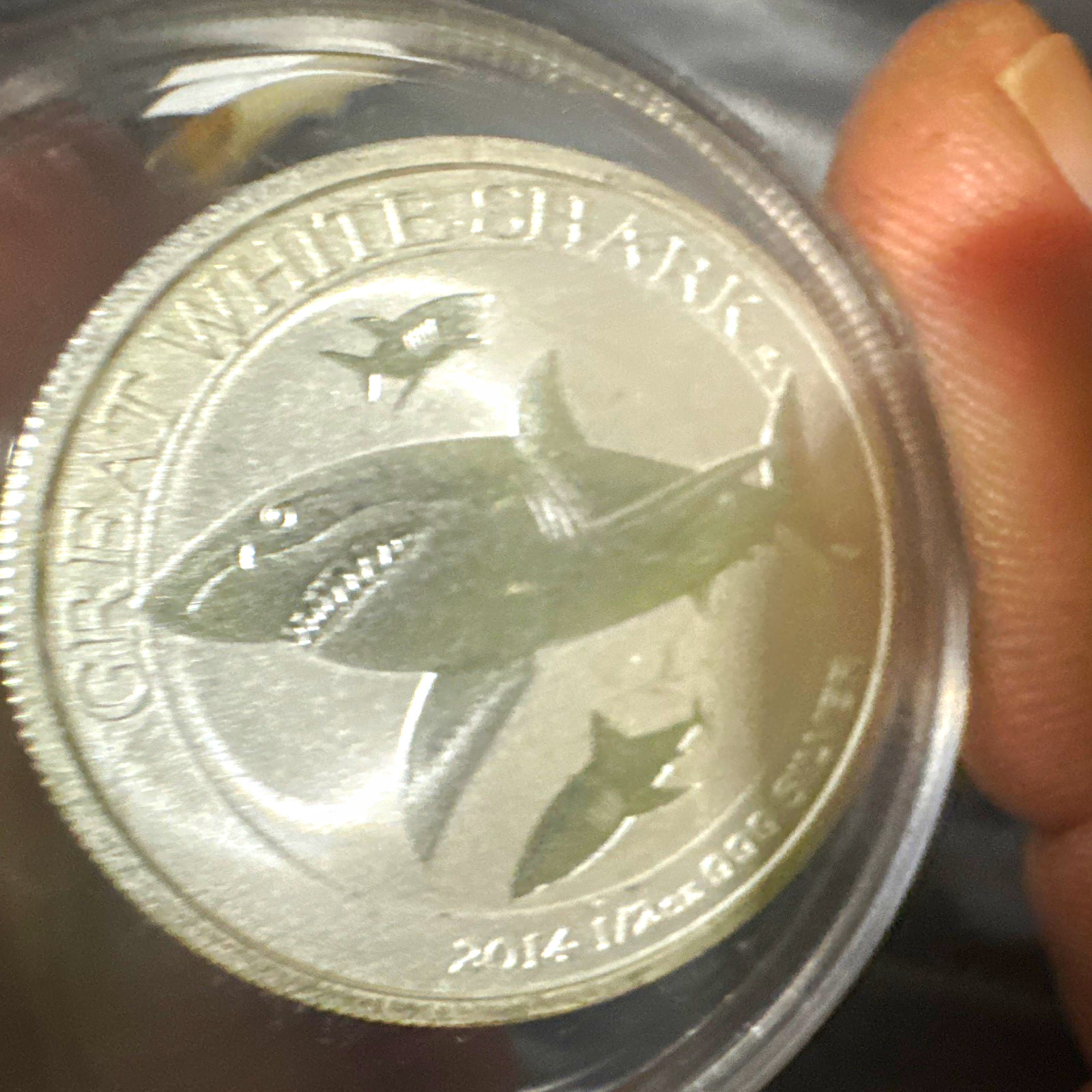 2014 Australia 50 Cents Great White Shark Commemorative 0.999 Silver Coin