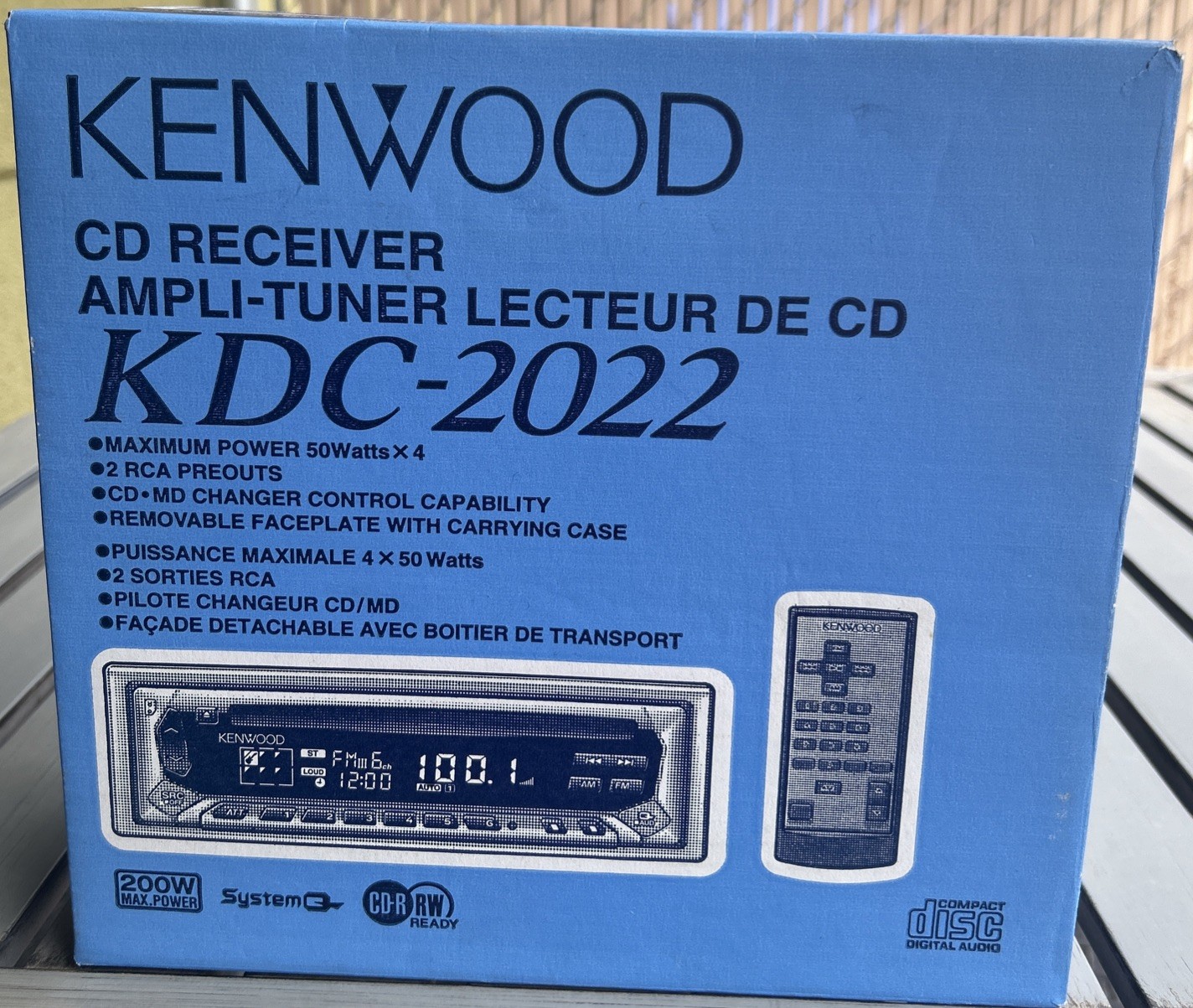 Vintage Kenwood KDC-2022 KDC Series Car CD Receiver 50W, Remote, Removable Face Vintage Kenwood KDC-2022 KDC Series Car CD Receiver 50W, Remote, Removable Face