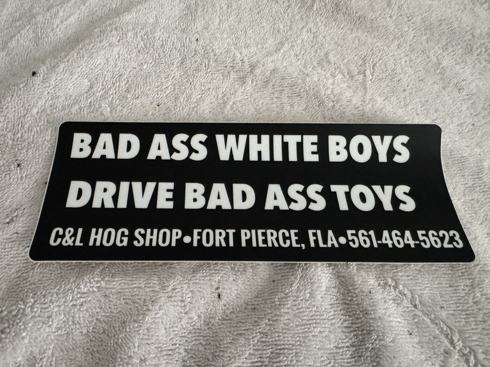C&L Hog Shop Fort Pierce FL Decal 8 in Black/White C&L Hog Shop Fort Pierce FL Decal 8 in Black/White