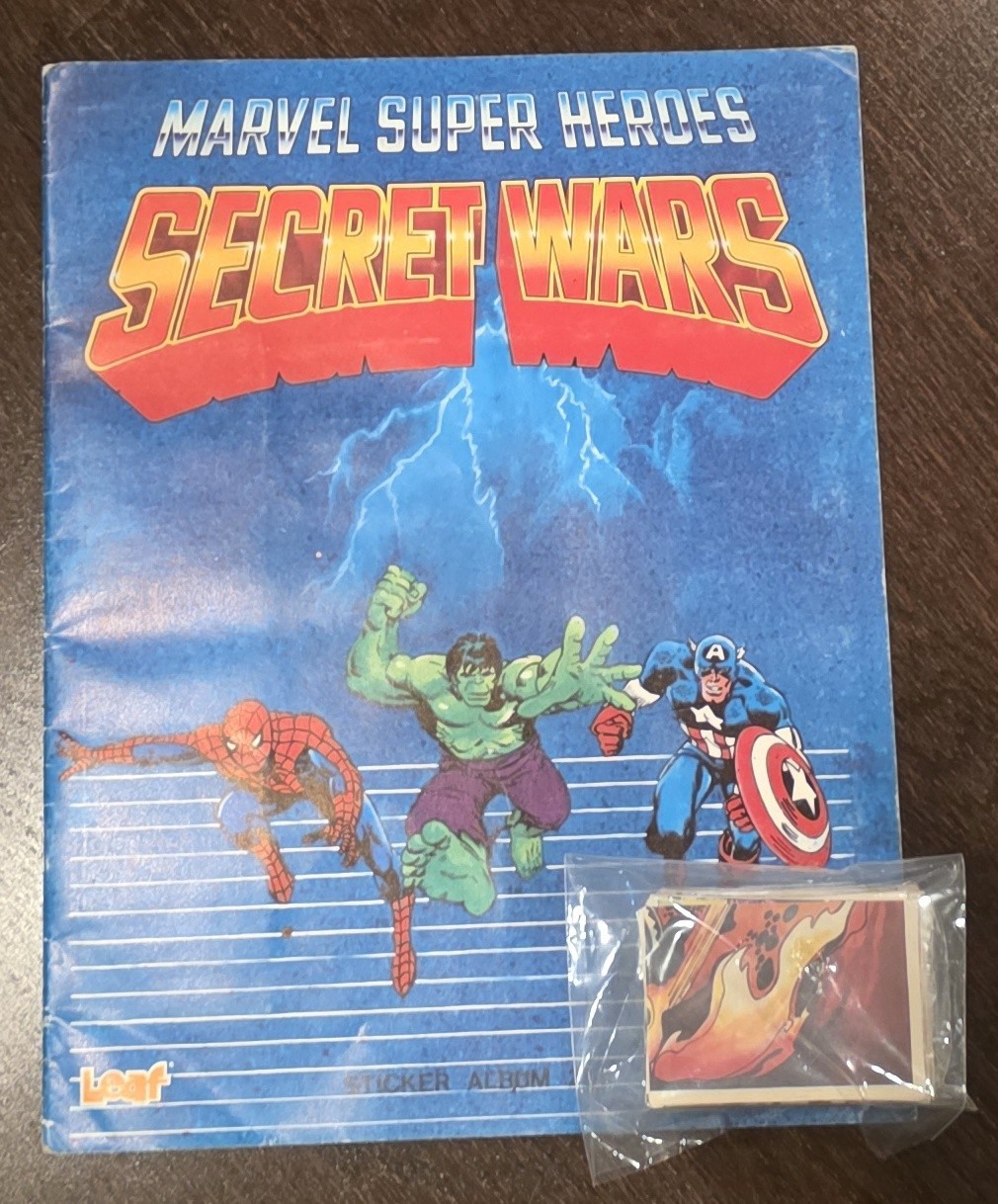 VTG 1984 LEAF MARVEL SUPER HEROES SECRET WARS COMPLETE 180 STICKER SET+ALBUM VTG 1984 LEAF MARVEL SUPER HEROES SECRET WARS COMPLETE 180 STICKER SET+ALBUM